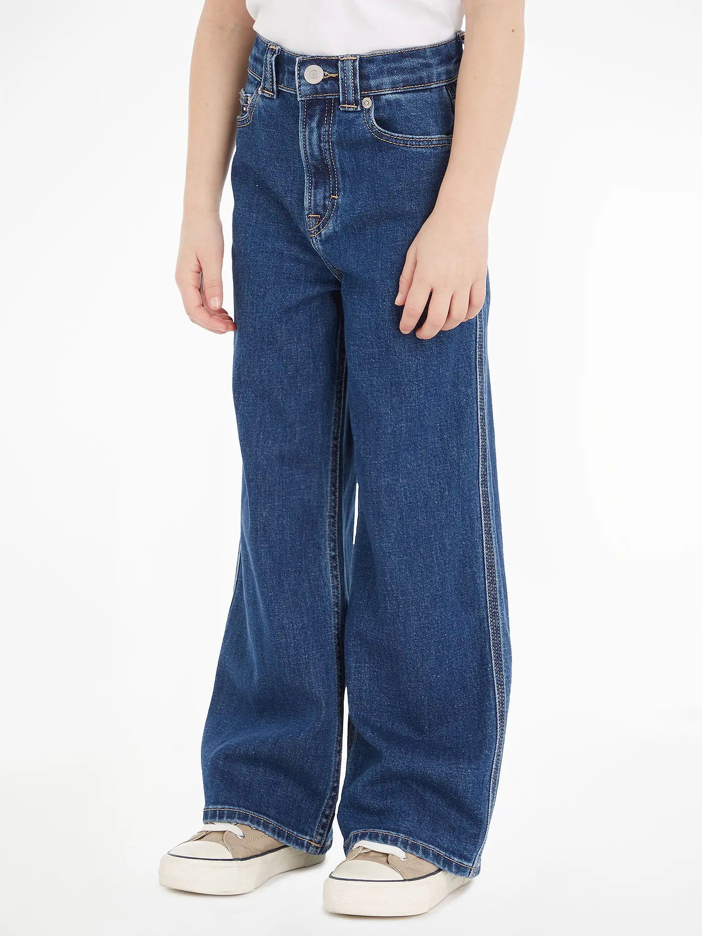 TOMMY HILFIGER | Mädchen Jeans Wide Leg | blau