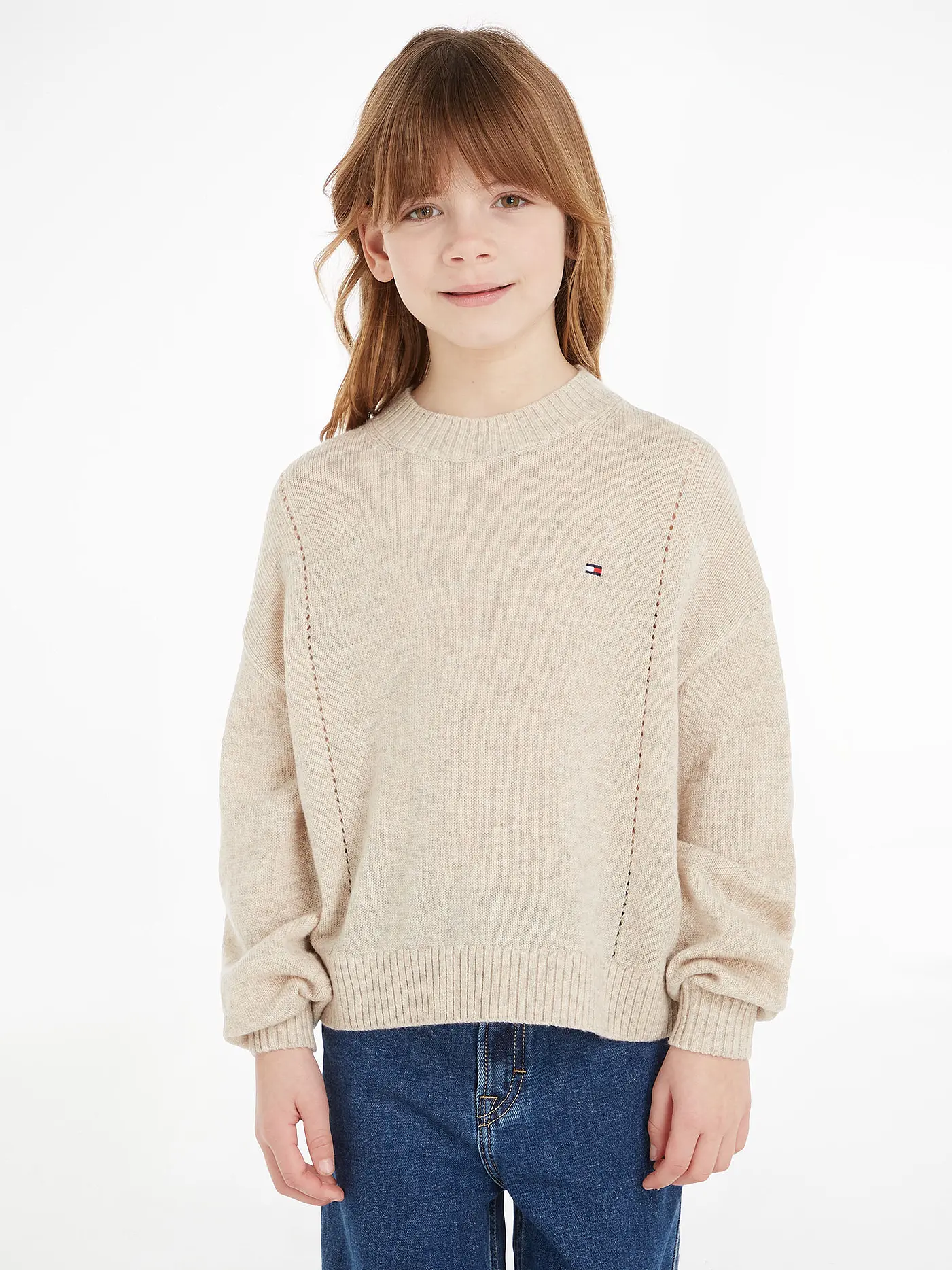 TOMMY HILFIGER | Mädchen Pullover | beige