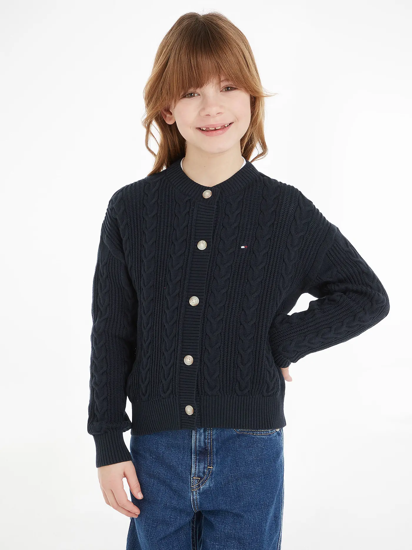 TOMMY HILFIGER | Mädchen Strickjacke | dunkelblau