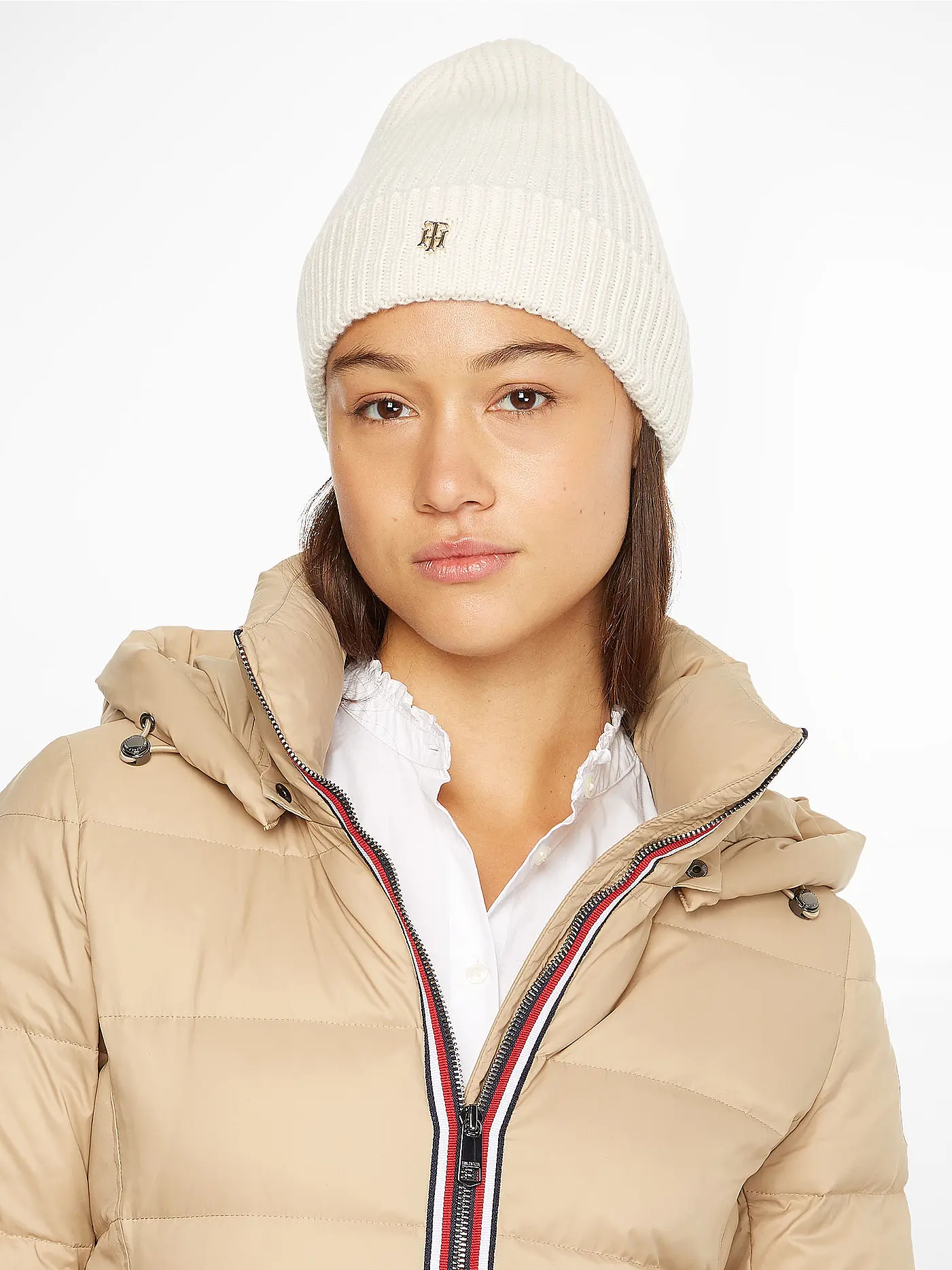 TOMMY HILFIGER | Mütze - Haube LUXE | weiss