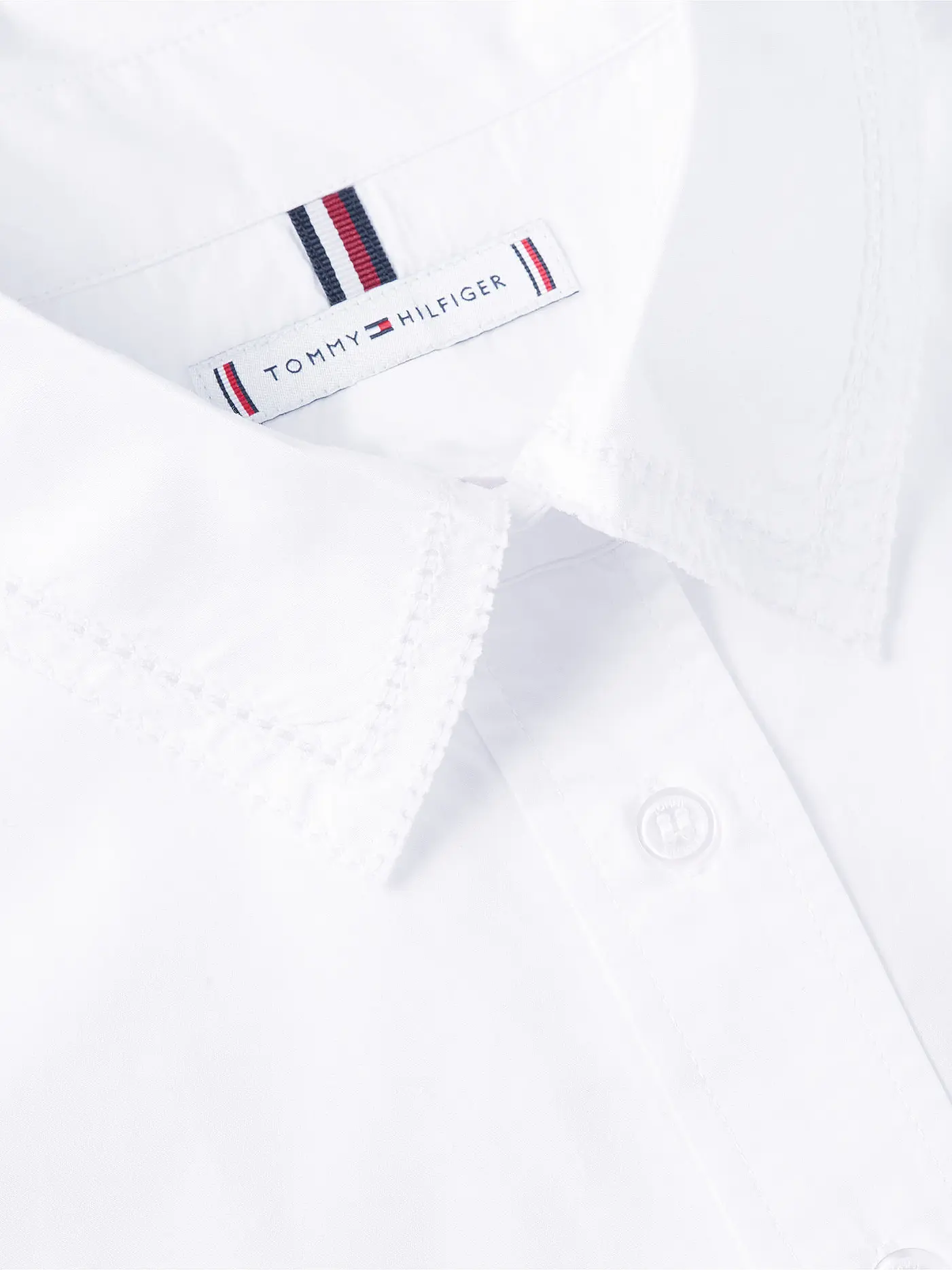 TOMMY HILFIGER | Minikleid - Hemdblusenkleid | weiss