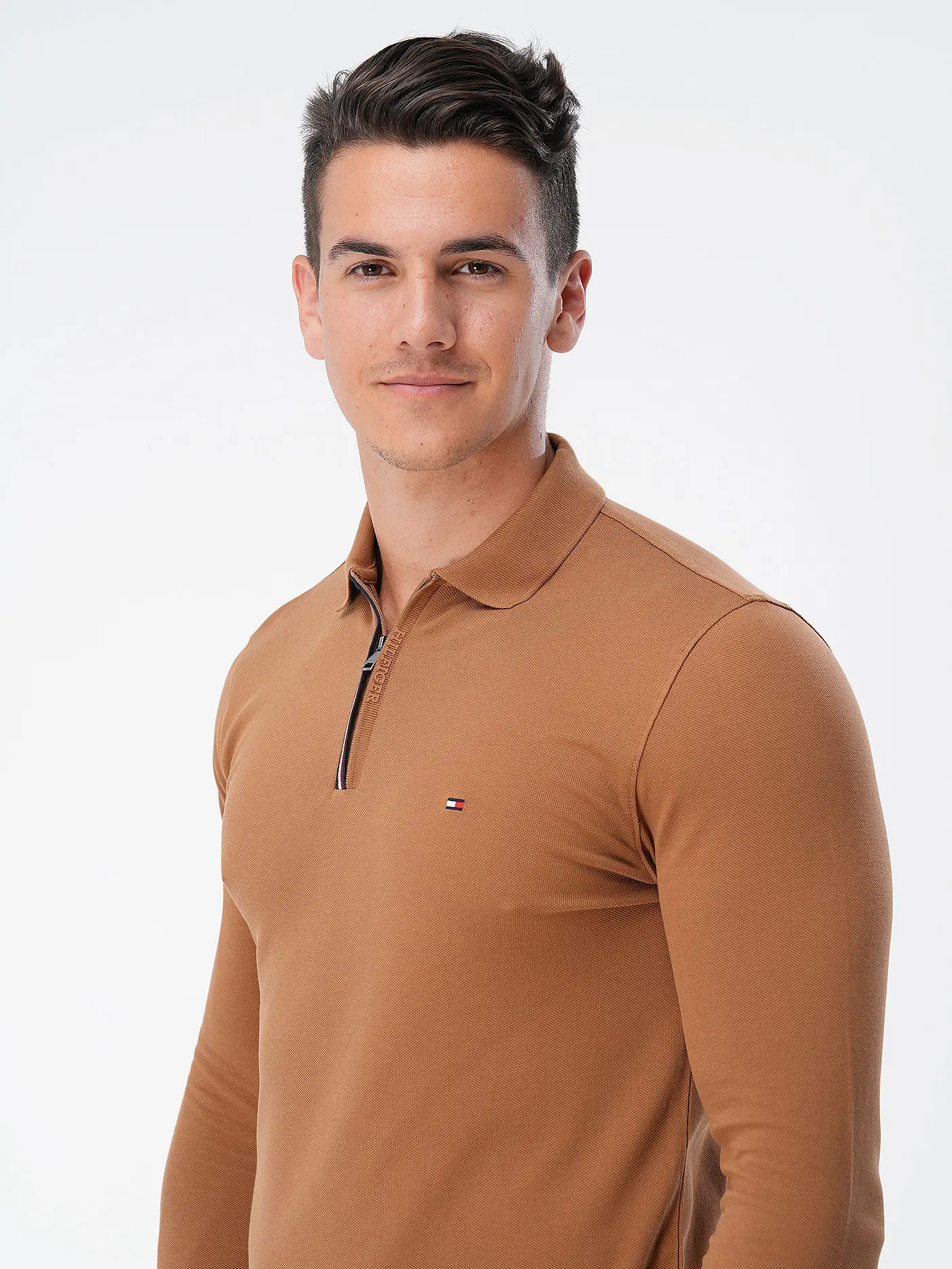 TOMMY HILFIGER | Poloshirt Slim Fit | camel