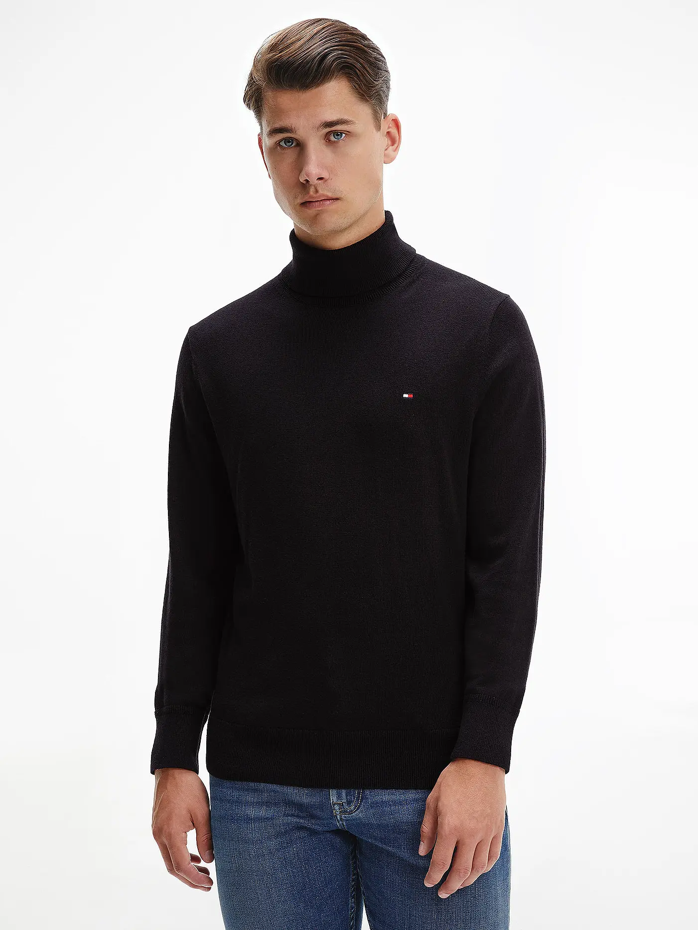 TOMMY HILFIGER | Rollkragenpullover | schwarz