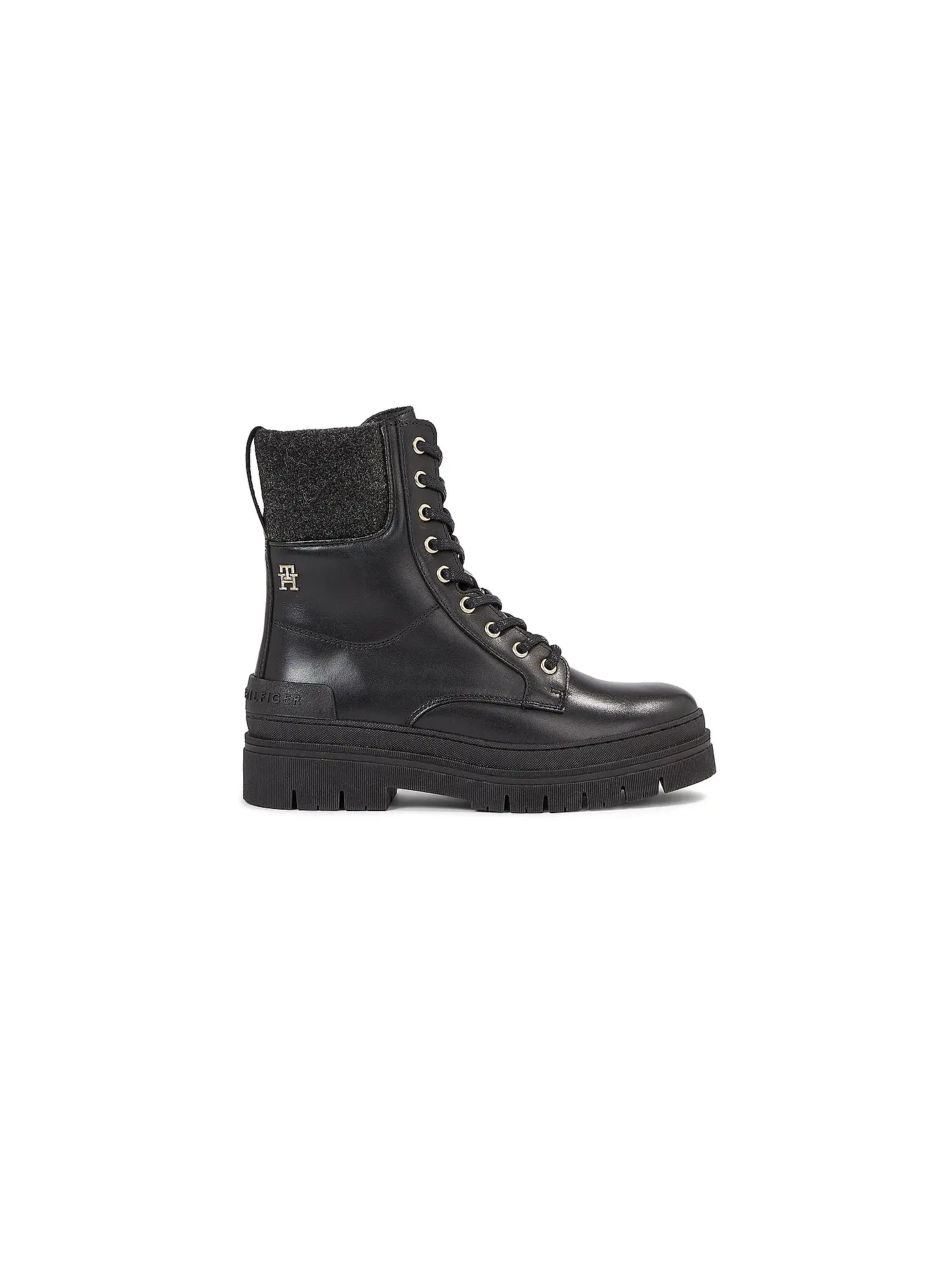 TOMMY HILFIGER | Schnürboots | schwarz