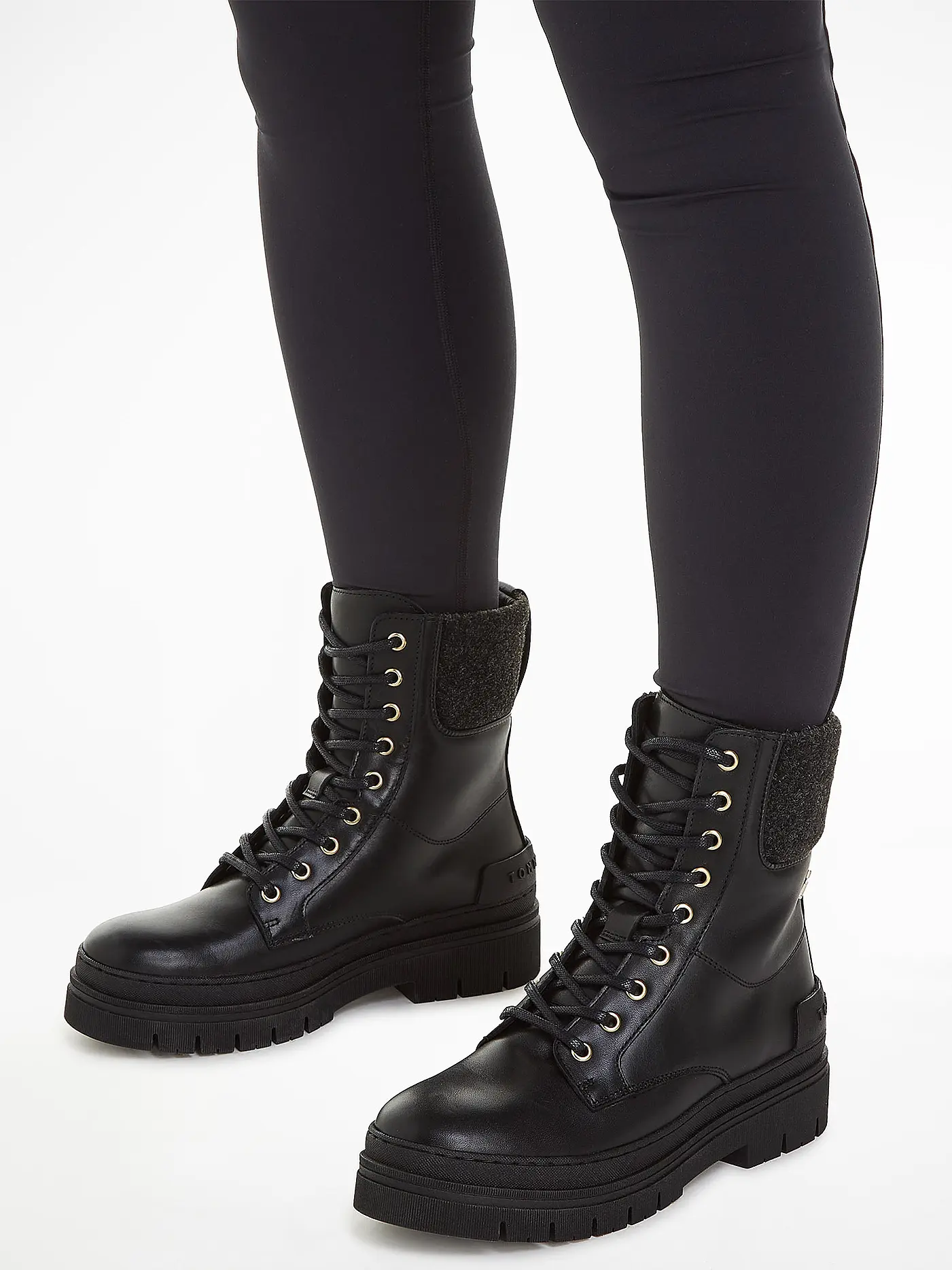 TOMMY HILFIGER | Schnürboots | schwarz