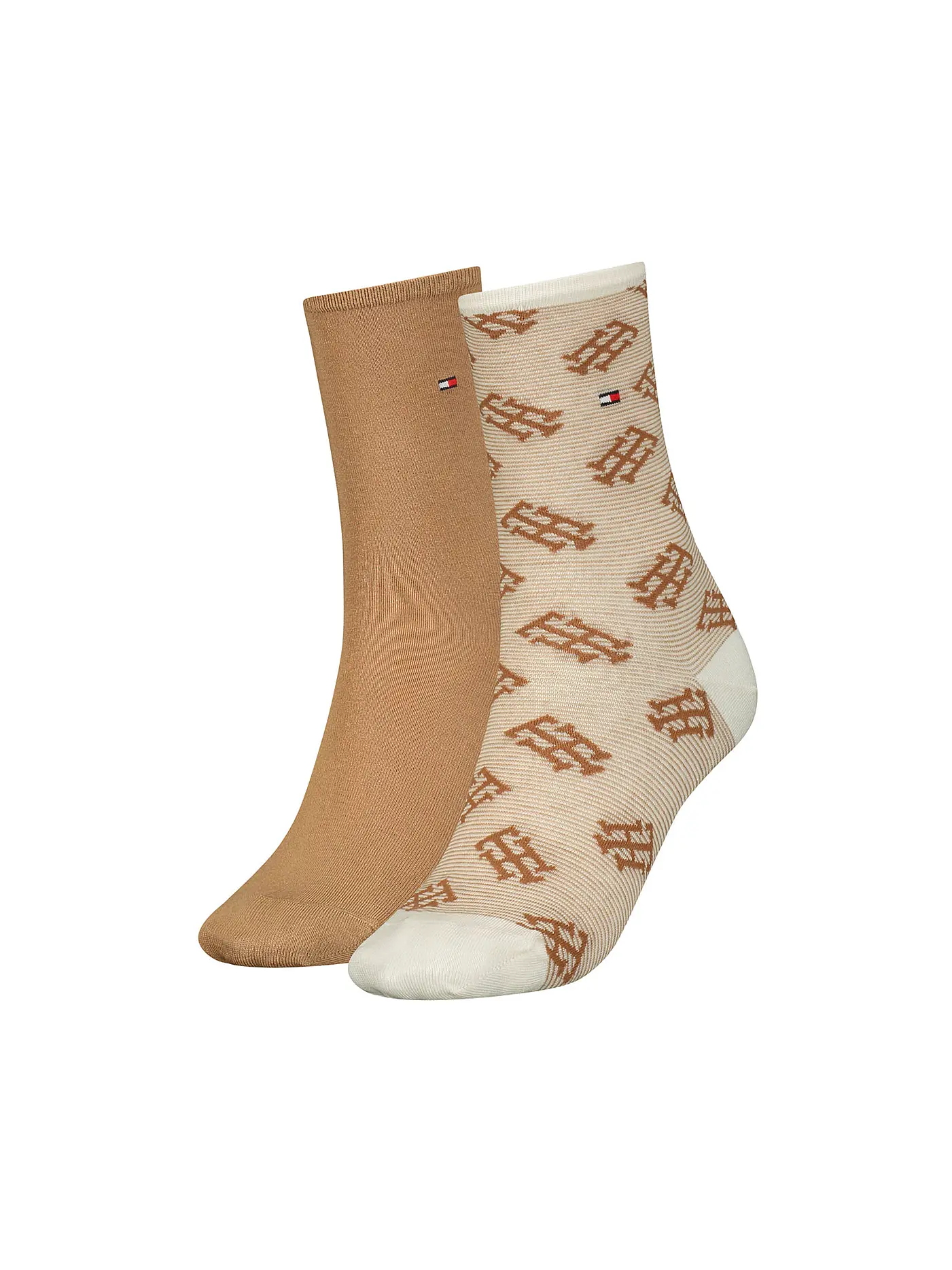 TOMMY HILFIGER | Socken 2er Pkg khaki combo | camel