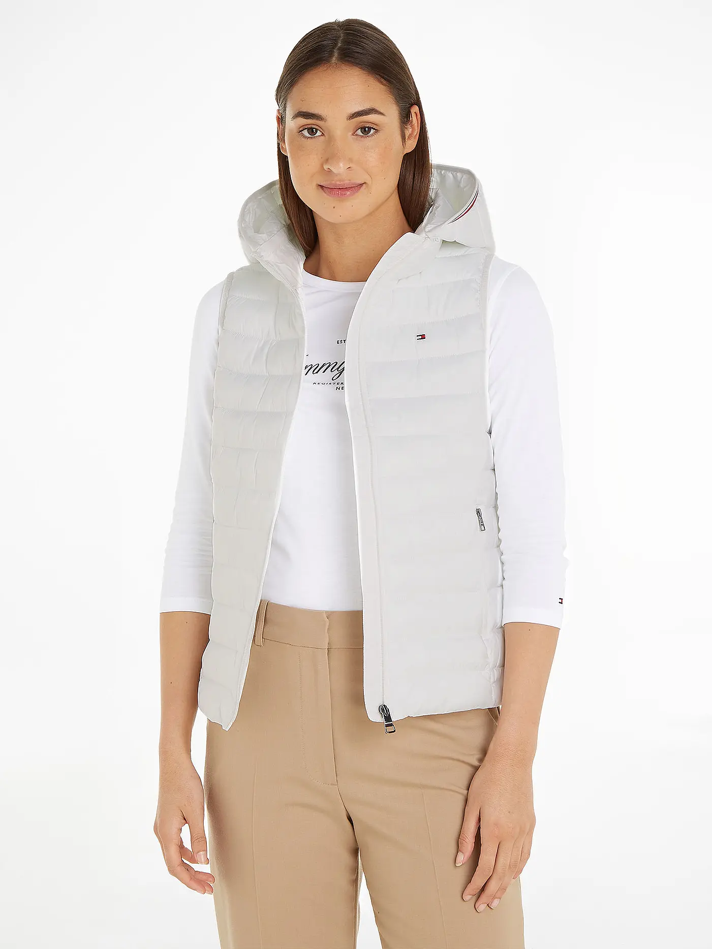 TOMMY HILFIGER | Steppgilet | weiss