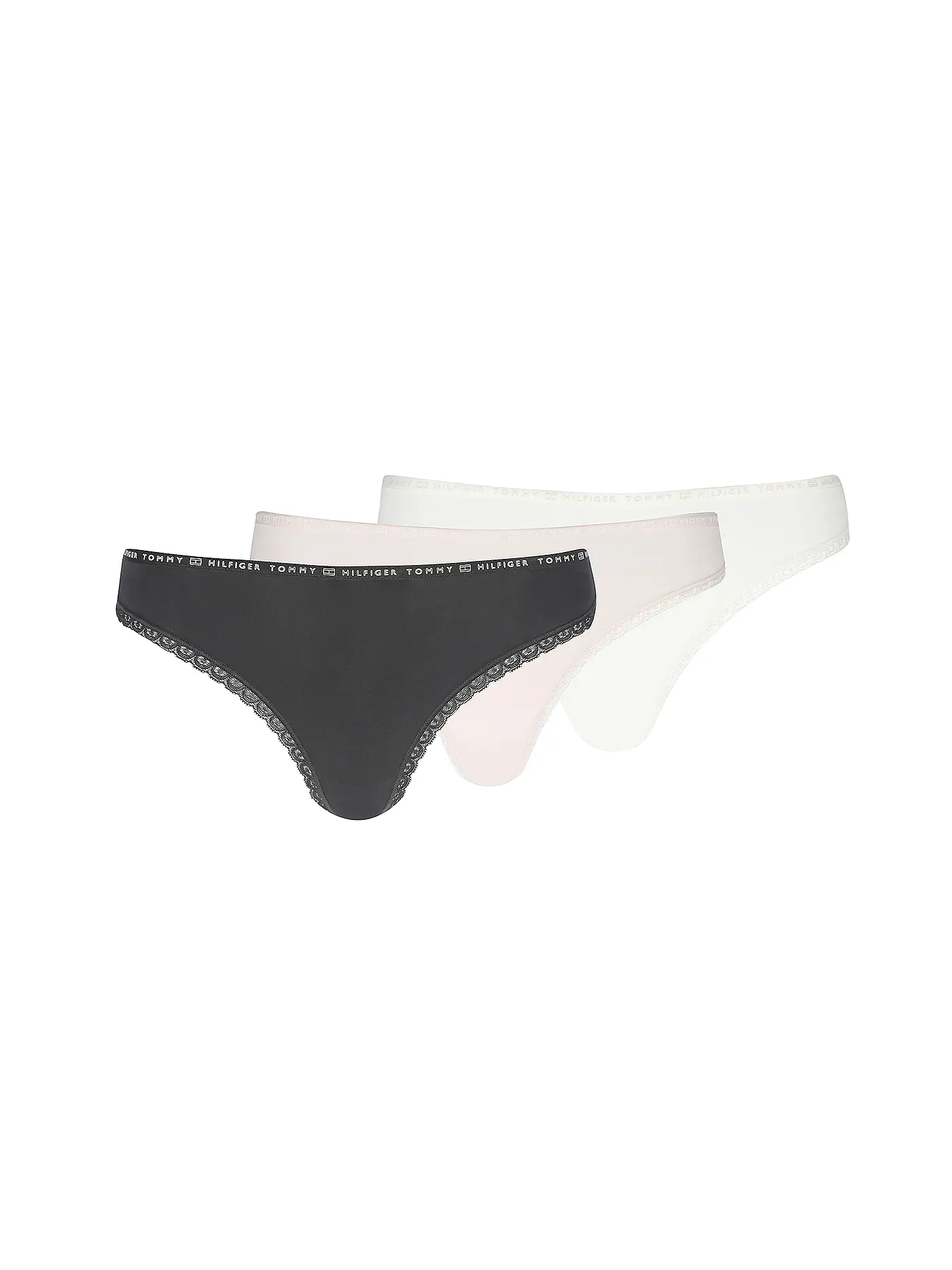 TOMMY HILFIGER | String Mikrofaser 3er-Pack Black | schwarz