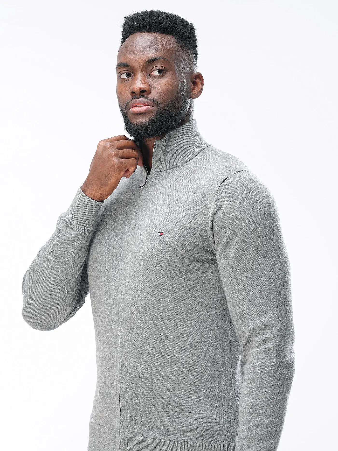 TOMMY HILFIGER | Sweatjacke | grau