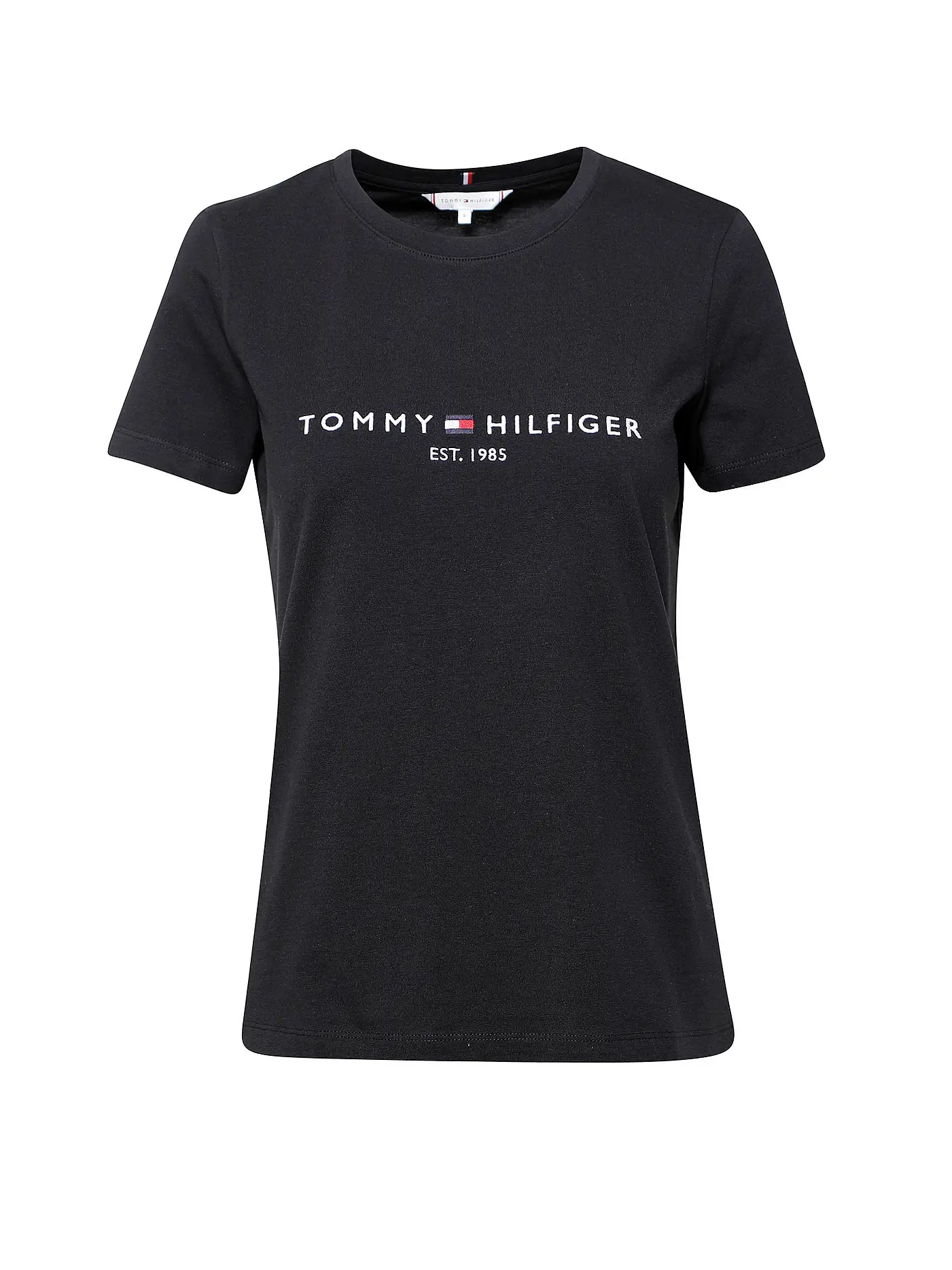 TOMMY HILFIGER | T-Shirt Regular Fit  | schwarz