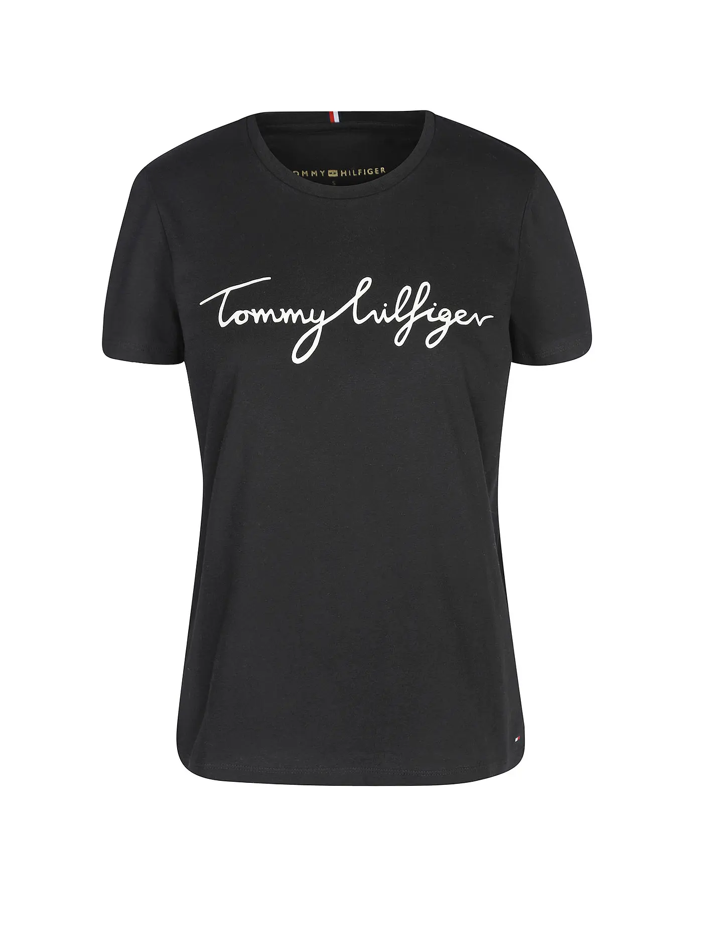 TOMMY HILFIGER | T-Shirt Regular Fit  | schwarz