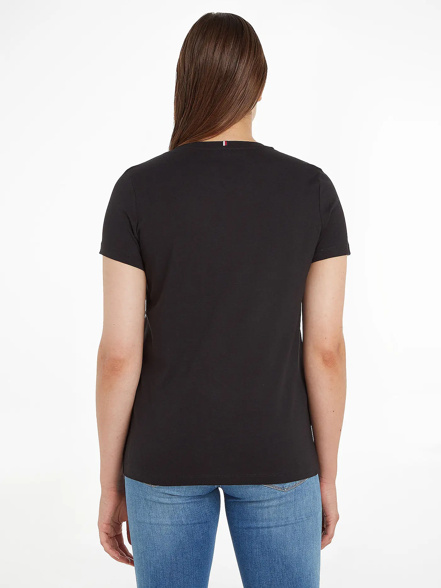 TOMMY HILFIGER | T-Shirt Regular Fit  | schwarz