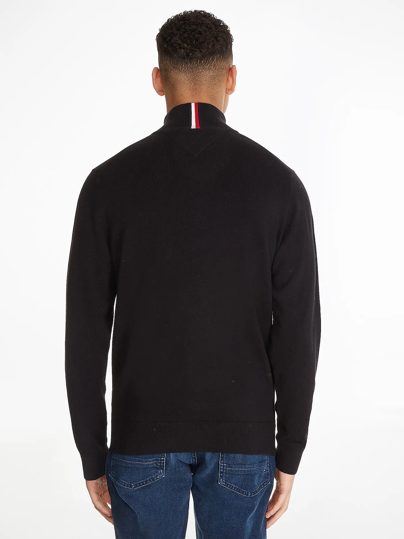 TOMMY HILFIGER | Troyerpullover | schwarz
