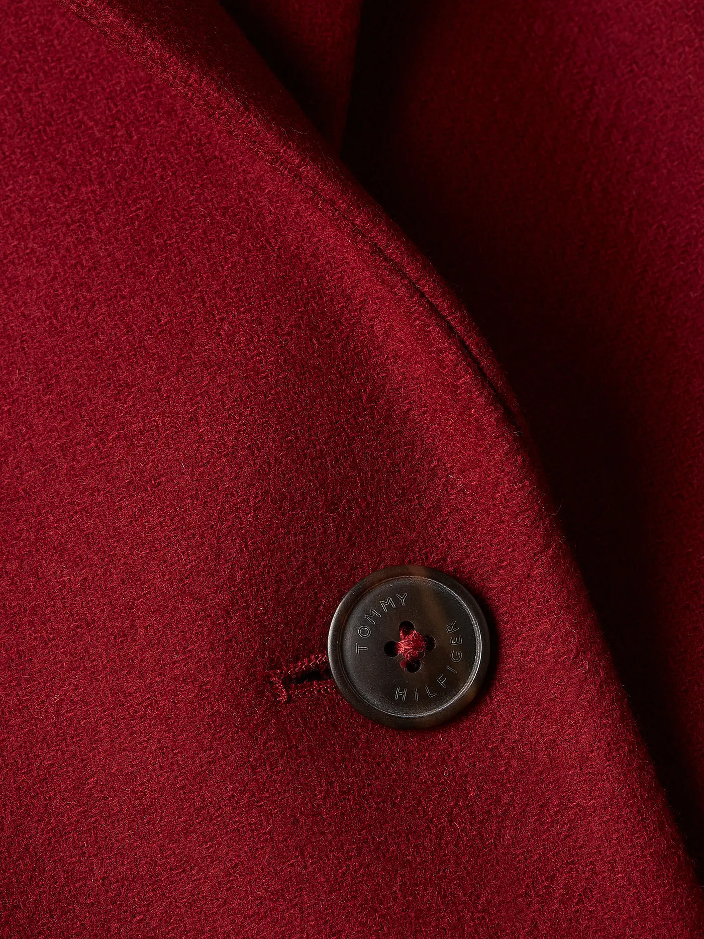 TOMMY HILFIGER | Wollmantel  | dunkelrot
