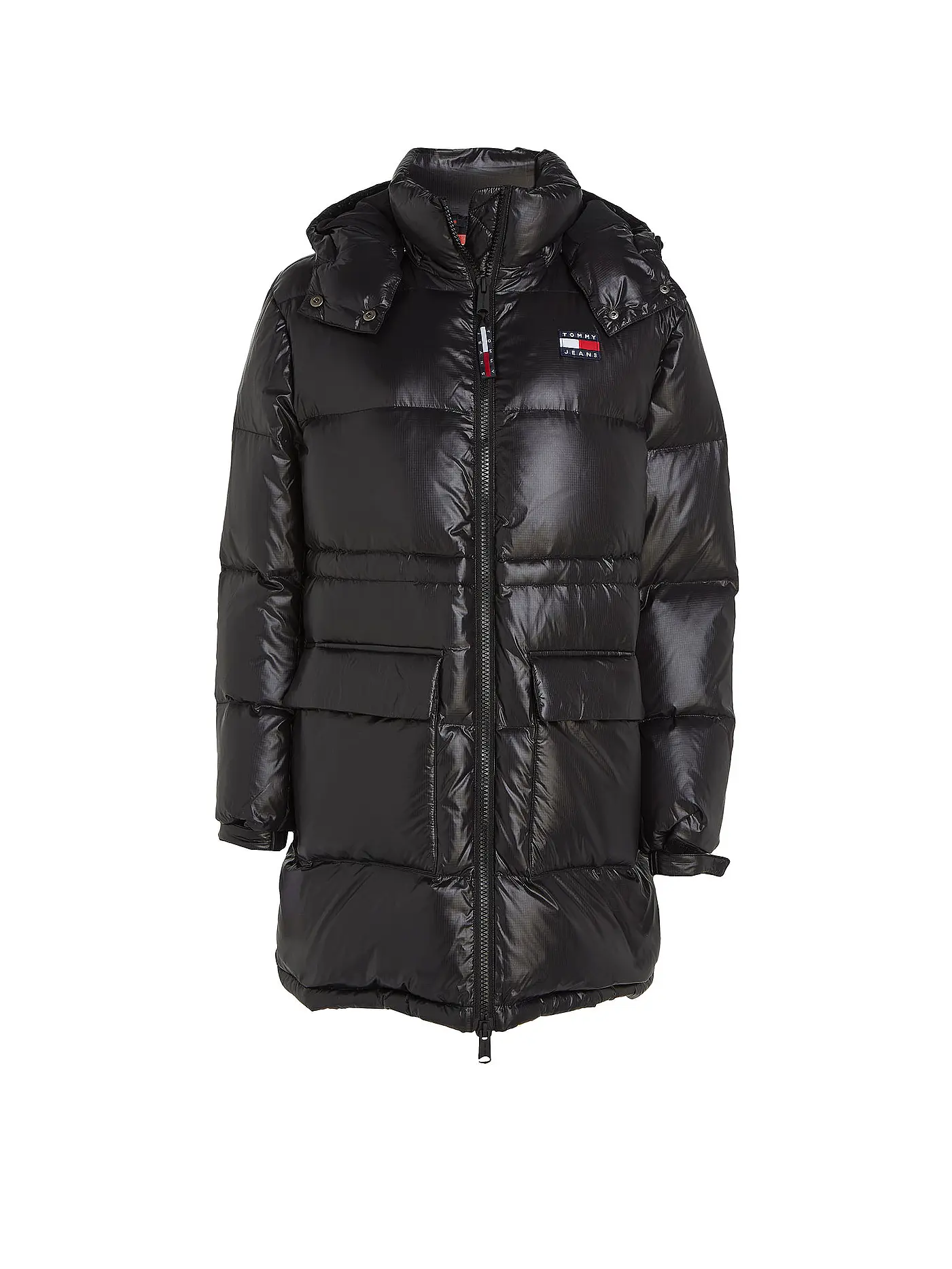TOMMY JEANS | Daunensteppmantel | schwarz