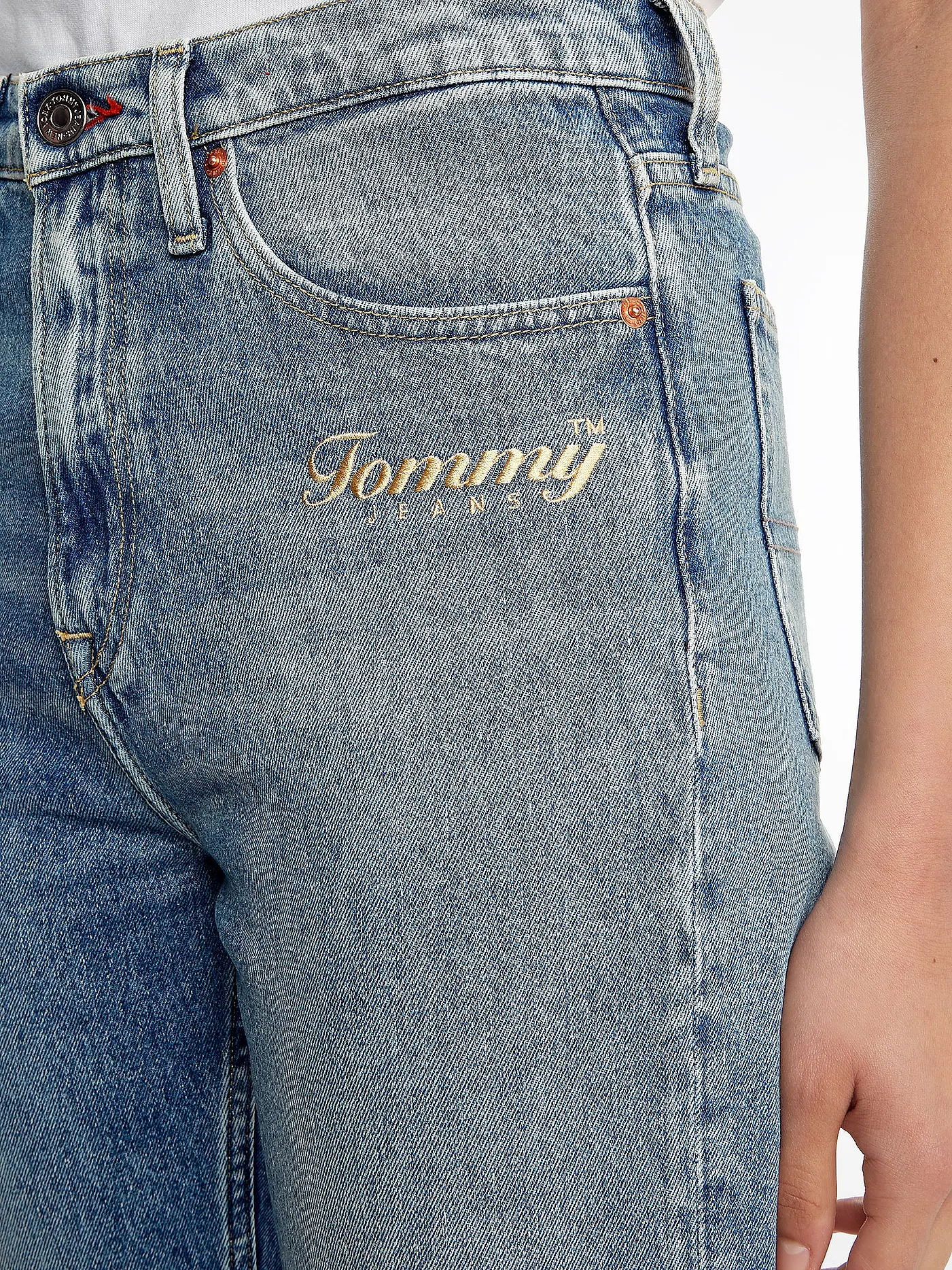 TOMMY JEANS | Highwaist Jeans Slim Fit IZZIE | hellblau