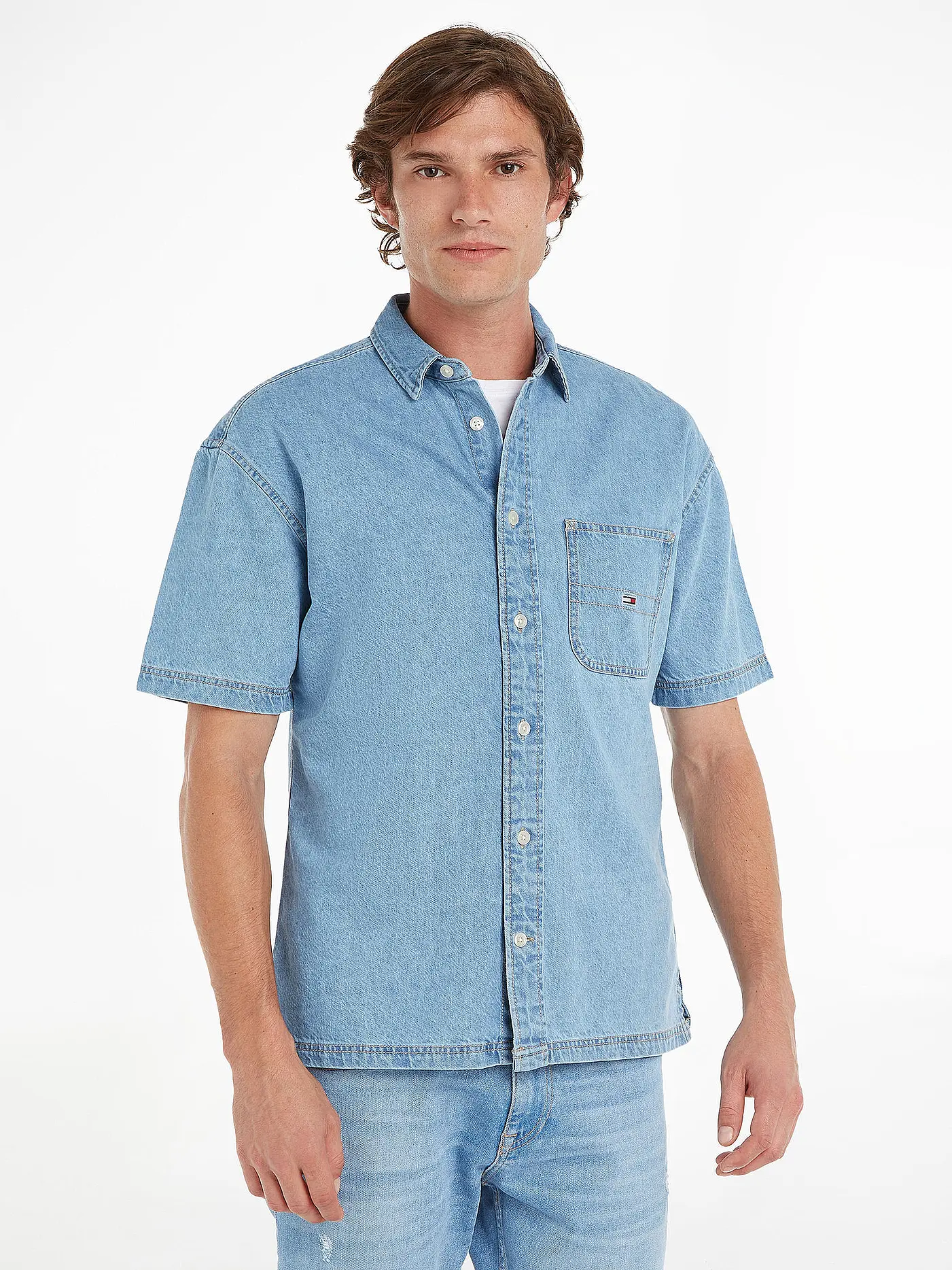 TOMMY JEANS | Jeanshemd | hellblau