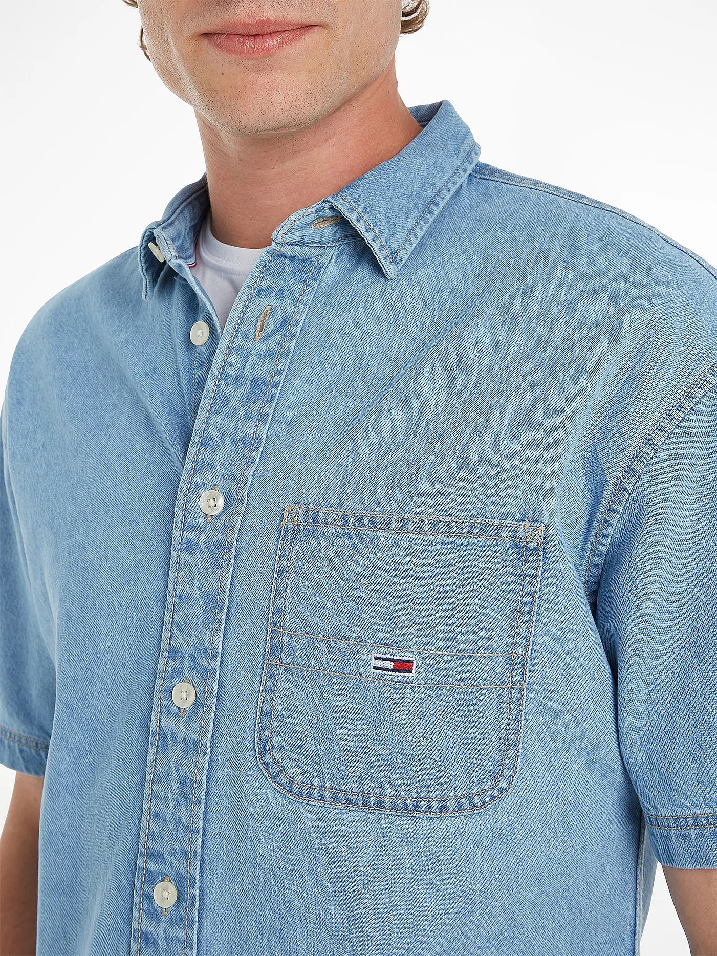 TOMMY JEANS | Jeanshemd | hellblau