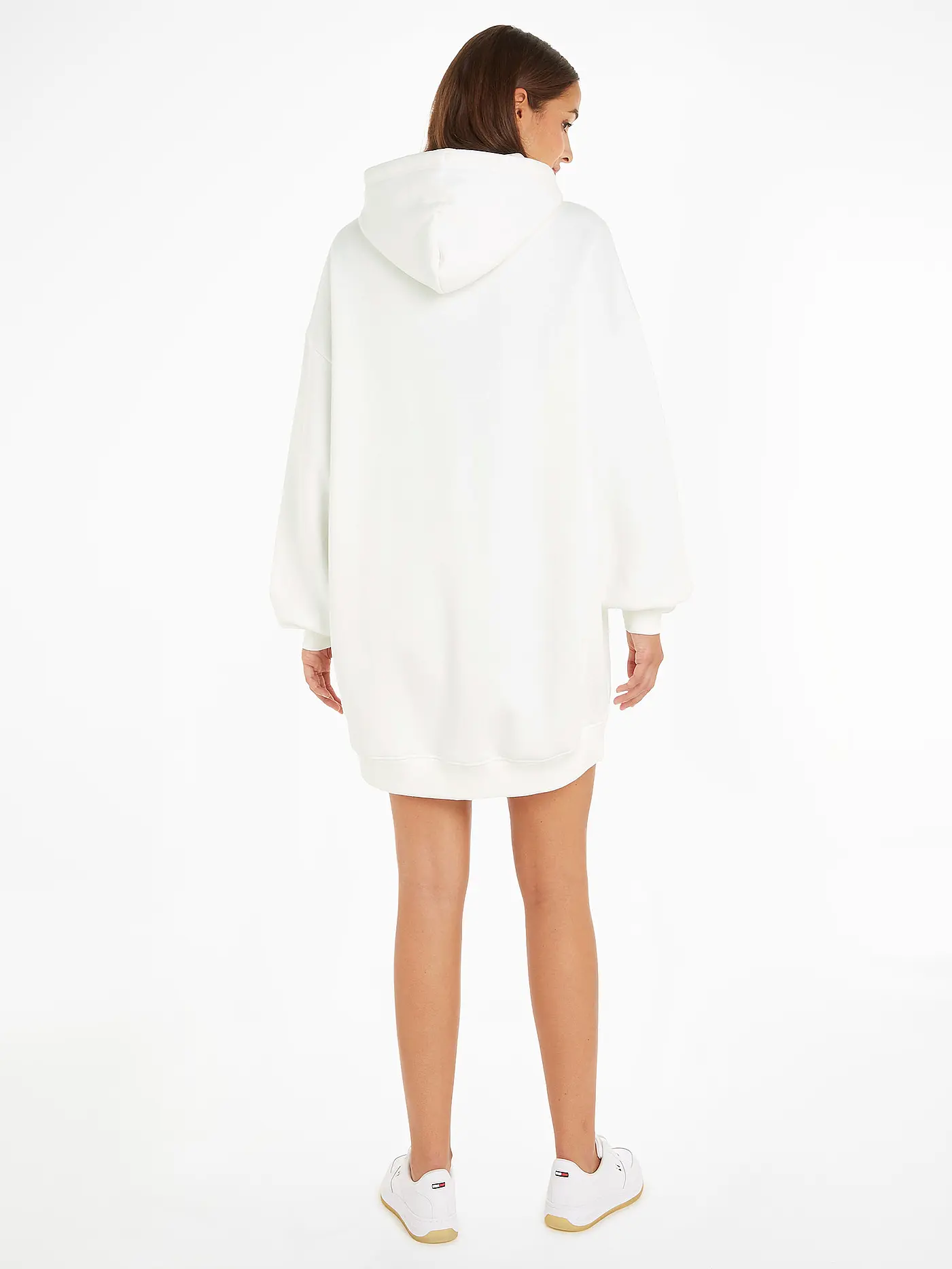 TOMMY JEANS | Kurzkleid - Hoodiekleid | weiss