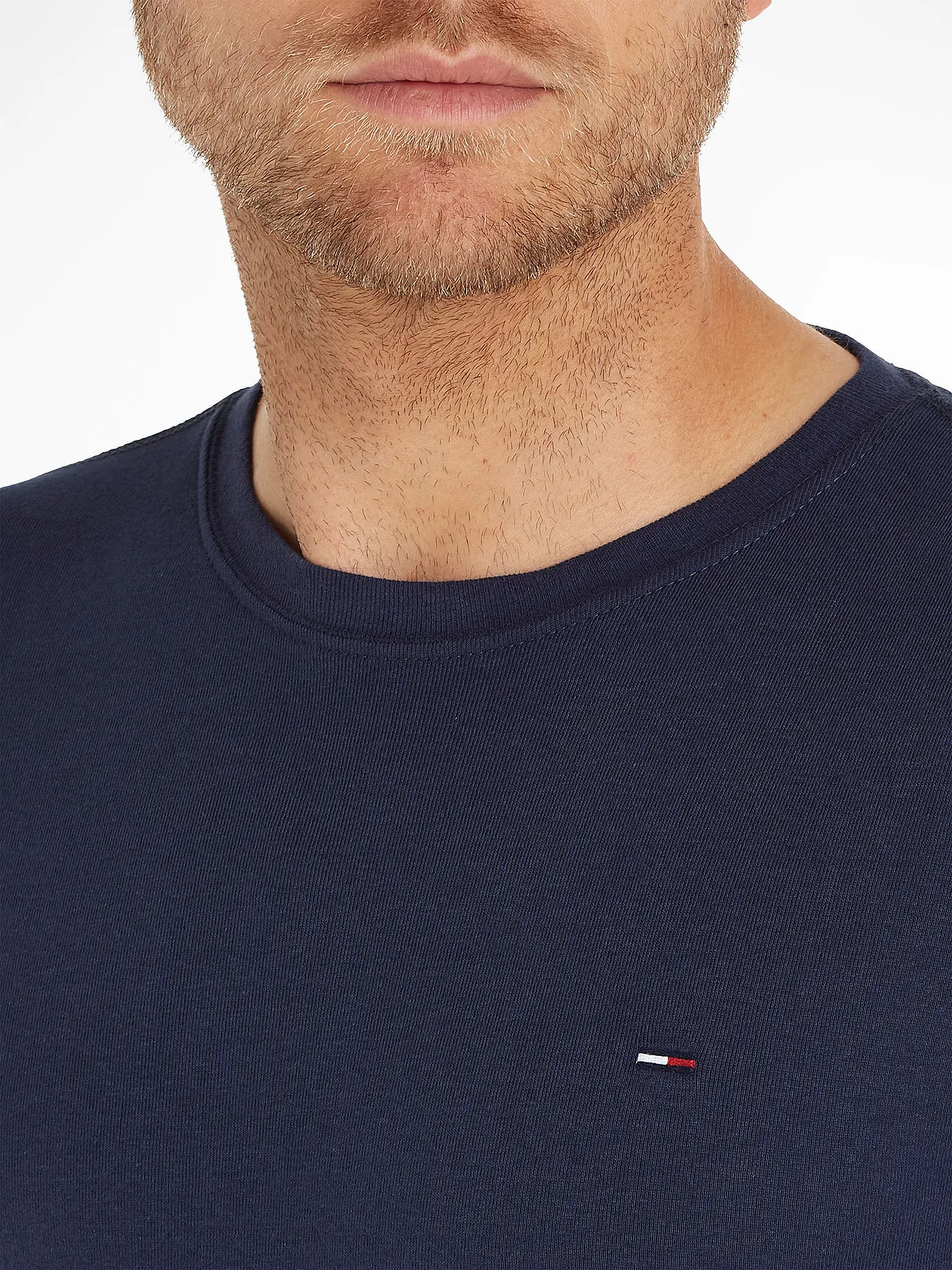 TOMMY JEANS | Langarmshirt  Slim Fit | blau