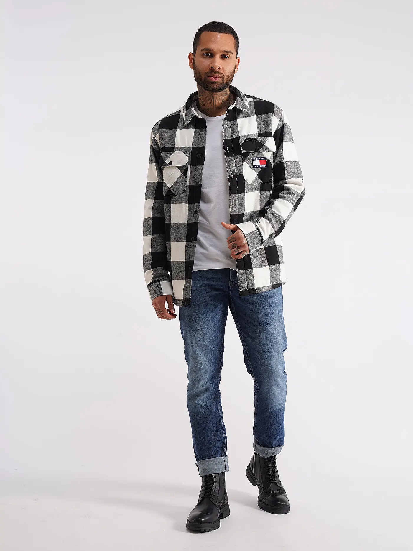 TOMMY JEANS | Overshirt  | weiss