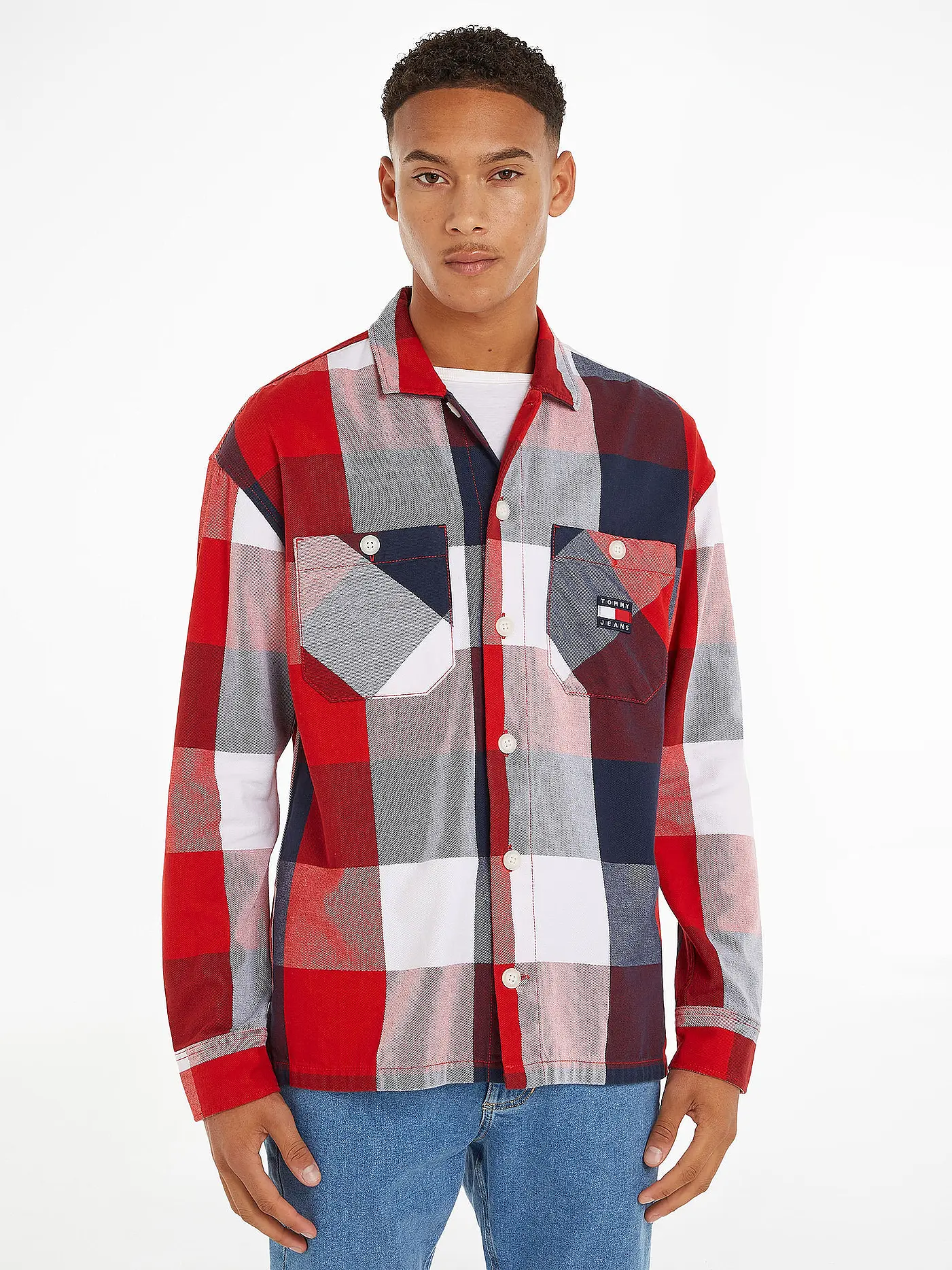 TOMMY JEANS | Overshirt | rot