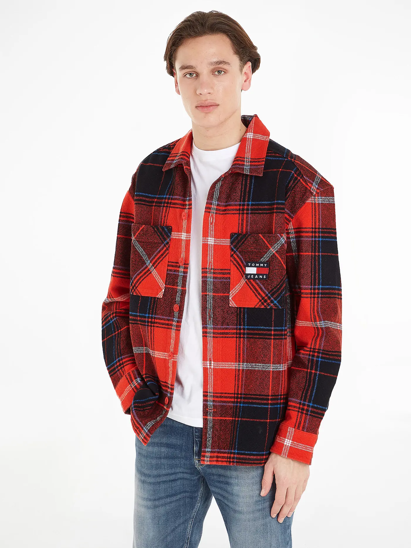 TOMMY JEANS | Overshirt | rot
