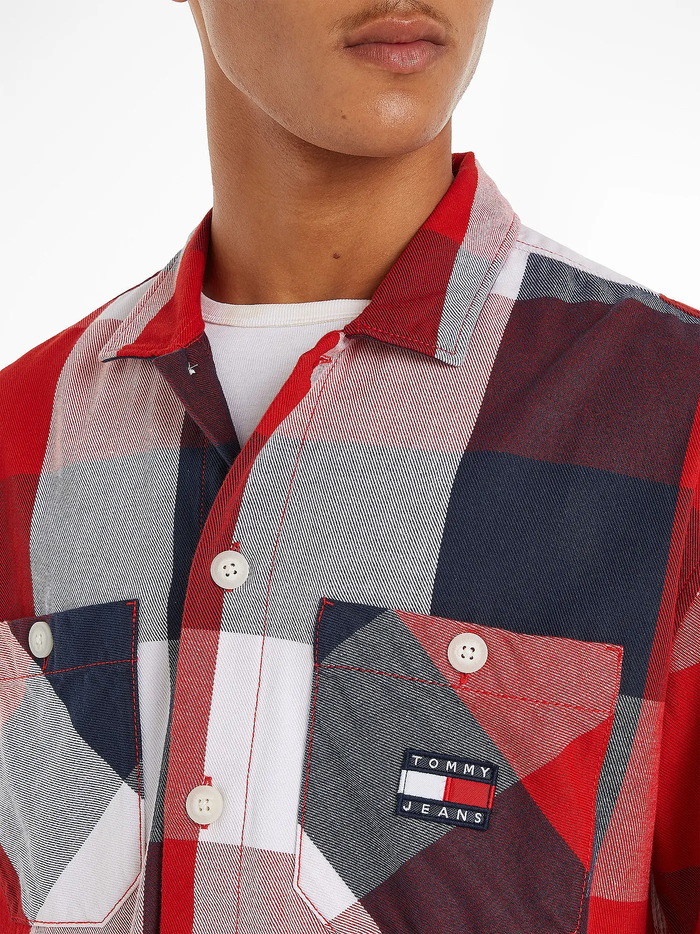 TOMMY JEANS | Overshirt | rot