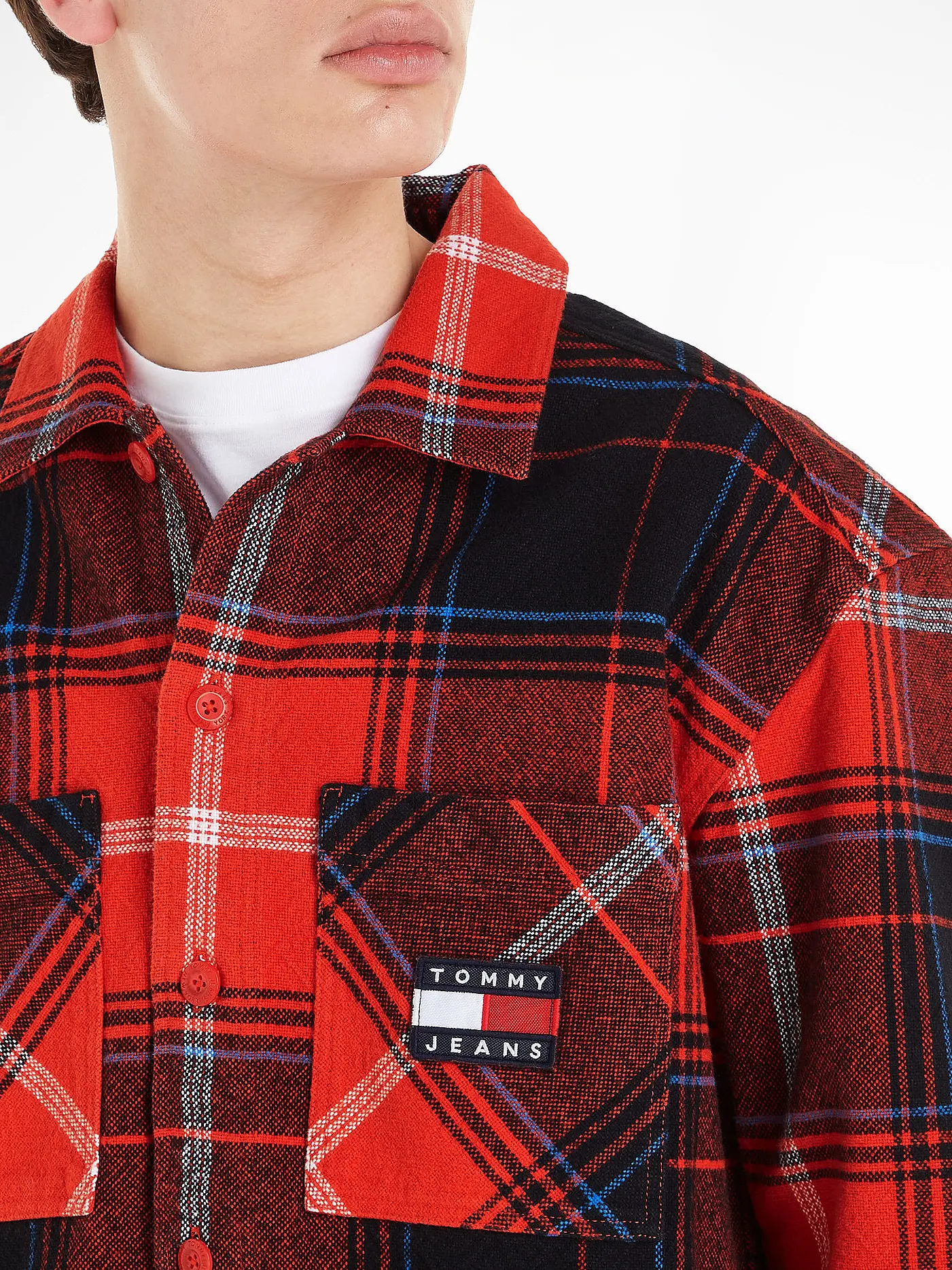 TOMMY JEANS | Overshirt | rot