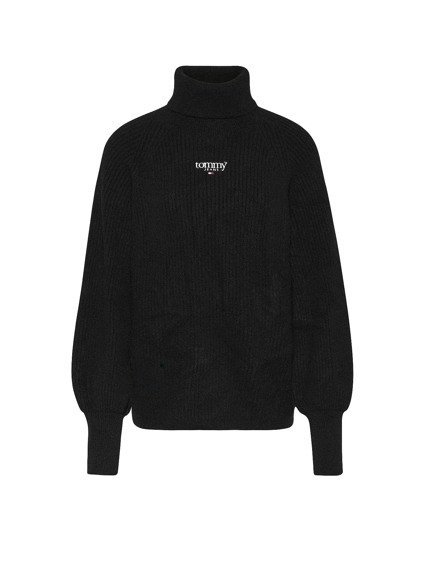 TOMMY JEANS | Rollkragenpullover  | schwarz