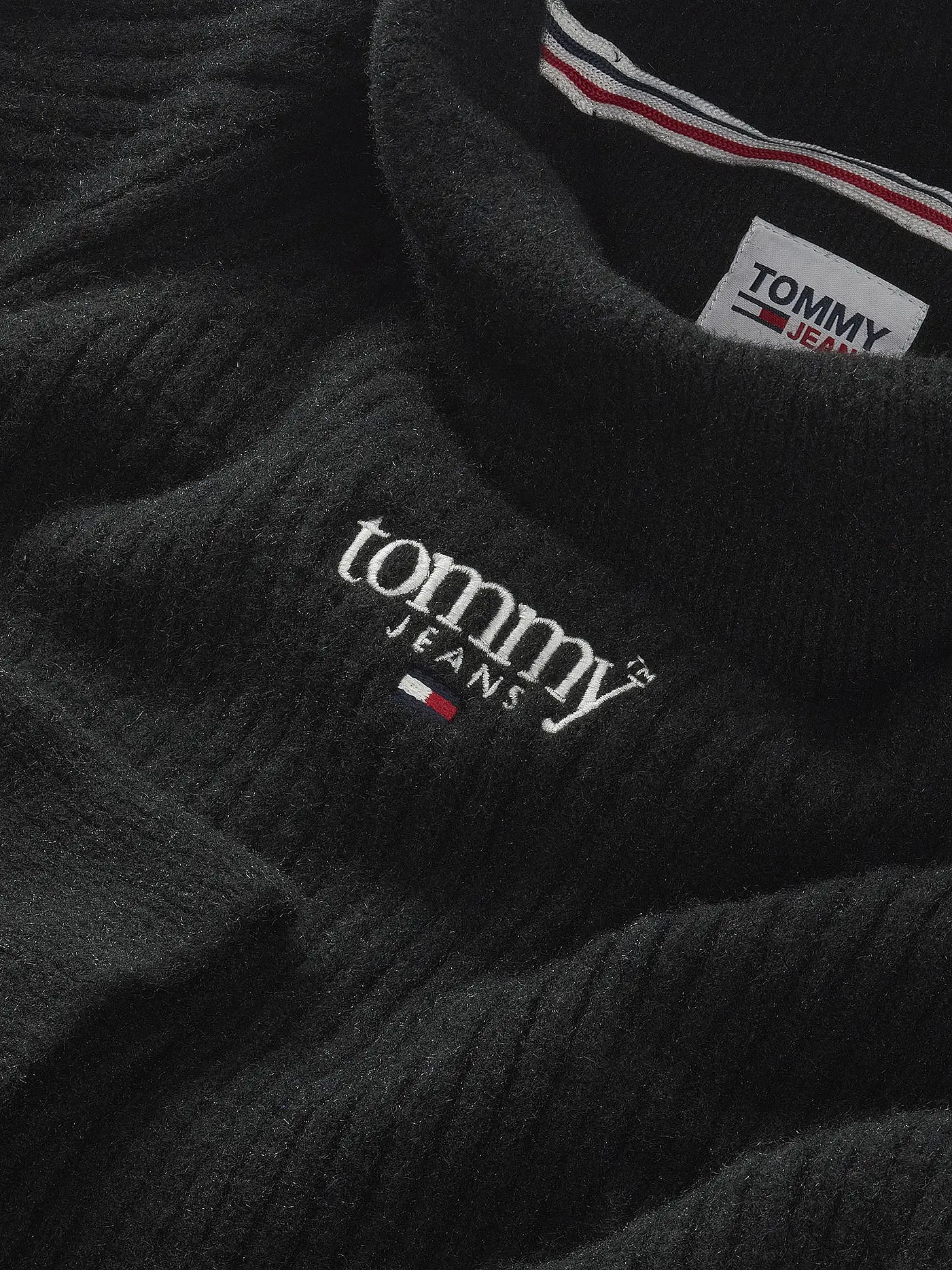 TOMMY JEANS | Rollkragenpullover  | schwarz