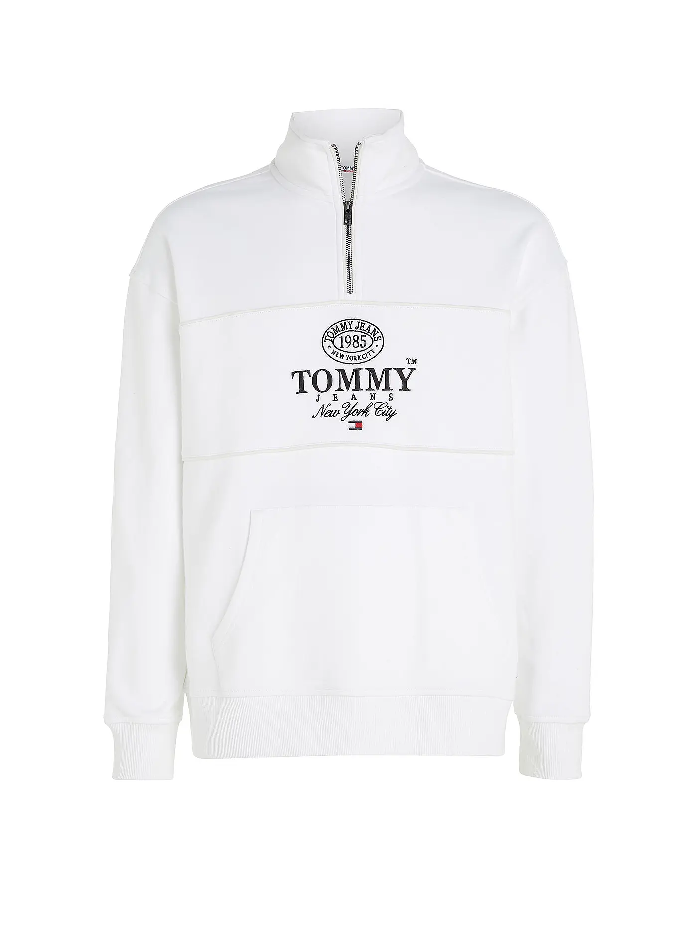 TOMMY JEANS | Troyer Sweater | weiss