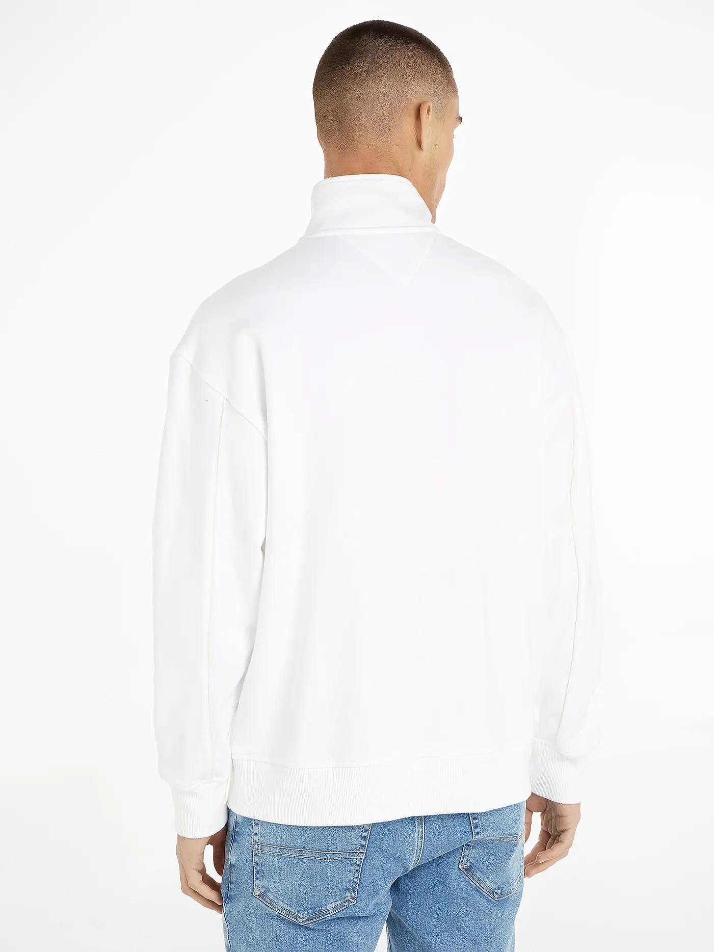 TOMMY JEANS | Troyer Sweater | weiss