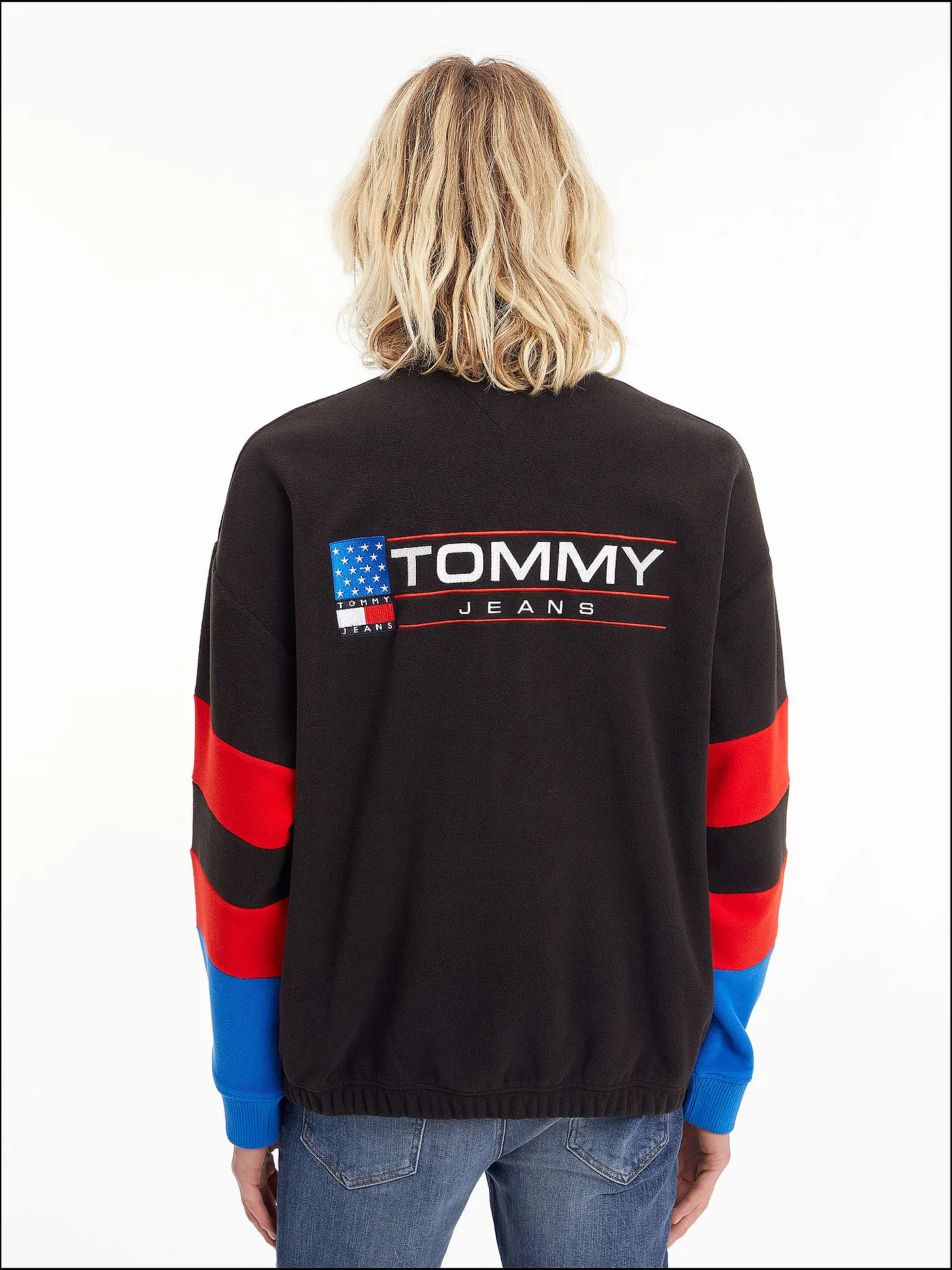 TOMMY JEANS | Troyer Sweater | schwarz