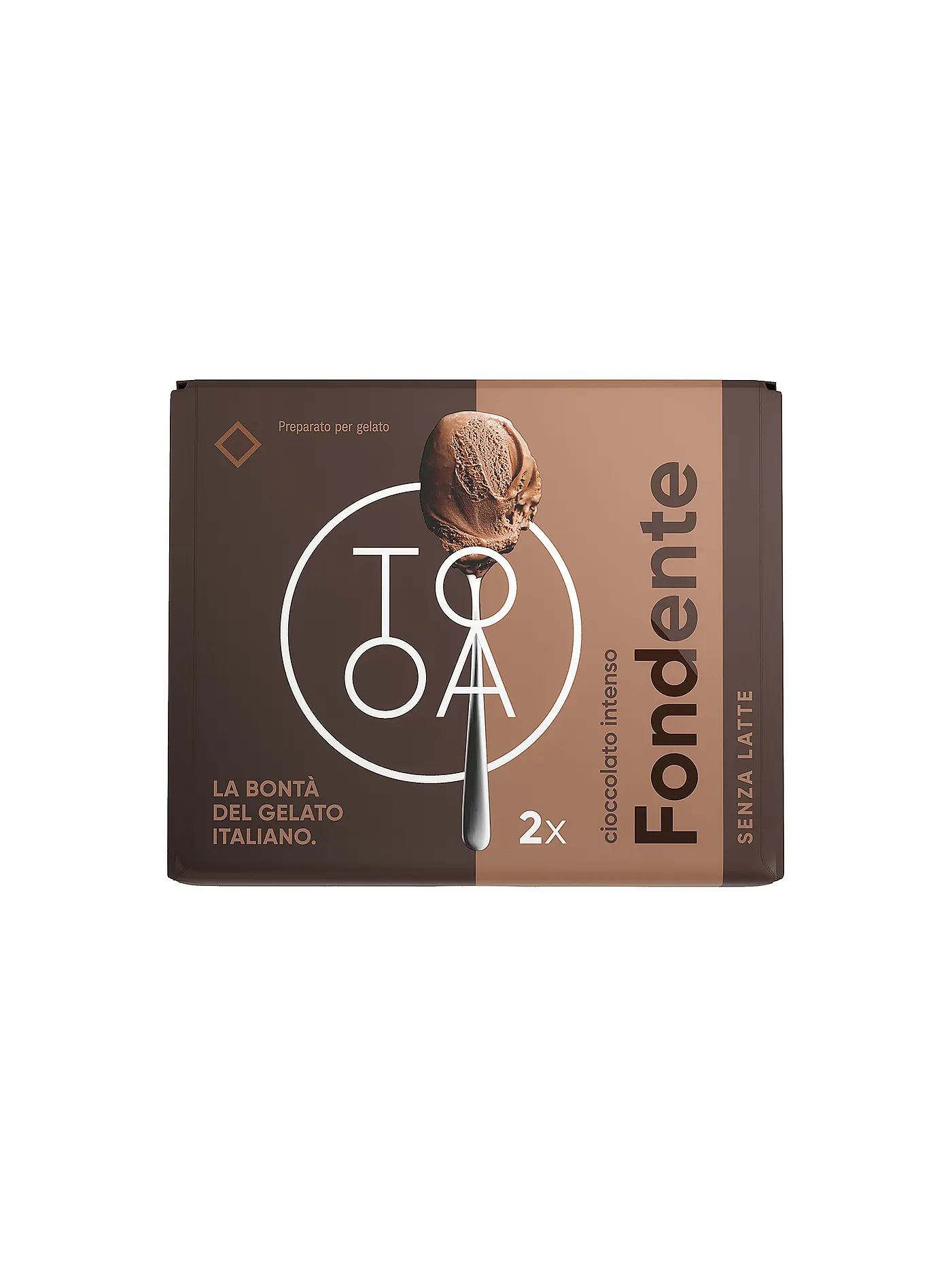 TOOA | Zartbitterschoko Eis  Vegan 2 x 2 Stk. | braun