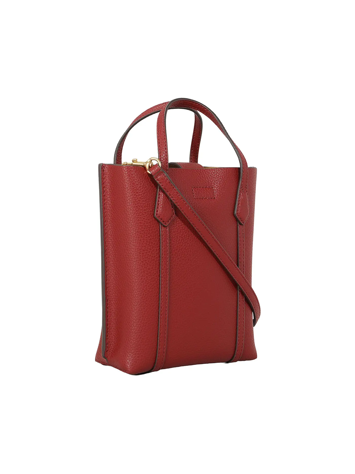 TORY BURCH | Ledertasche - Mini Bag PERRY MINI TOTE | dunkelrot