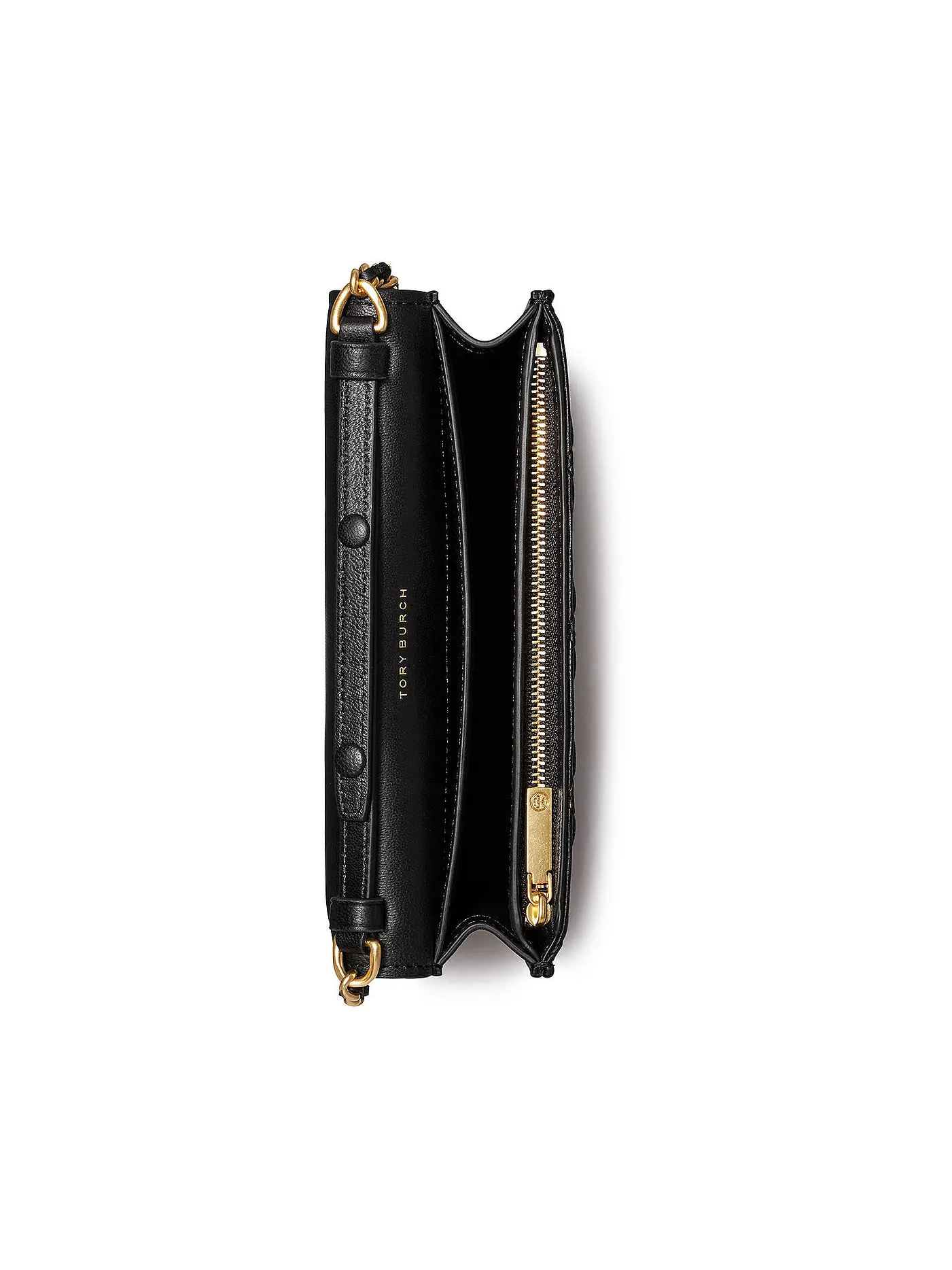 TORY BURCH | Ledertasche - Umhängetasche FLEMING SOFT CHAIN WALLET | schwarz