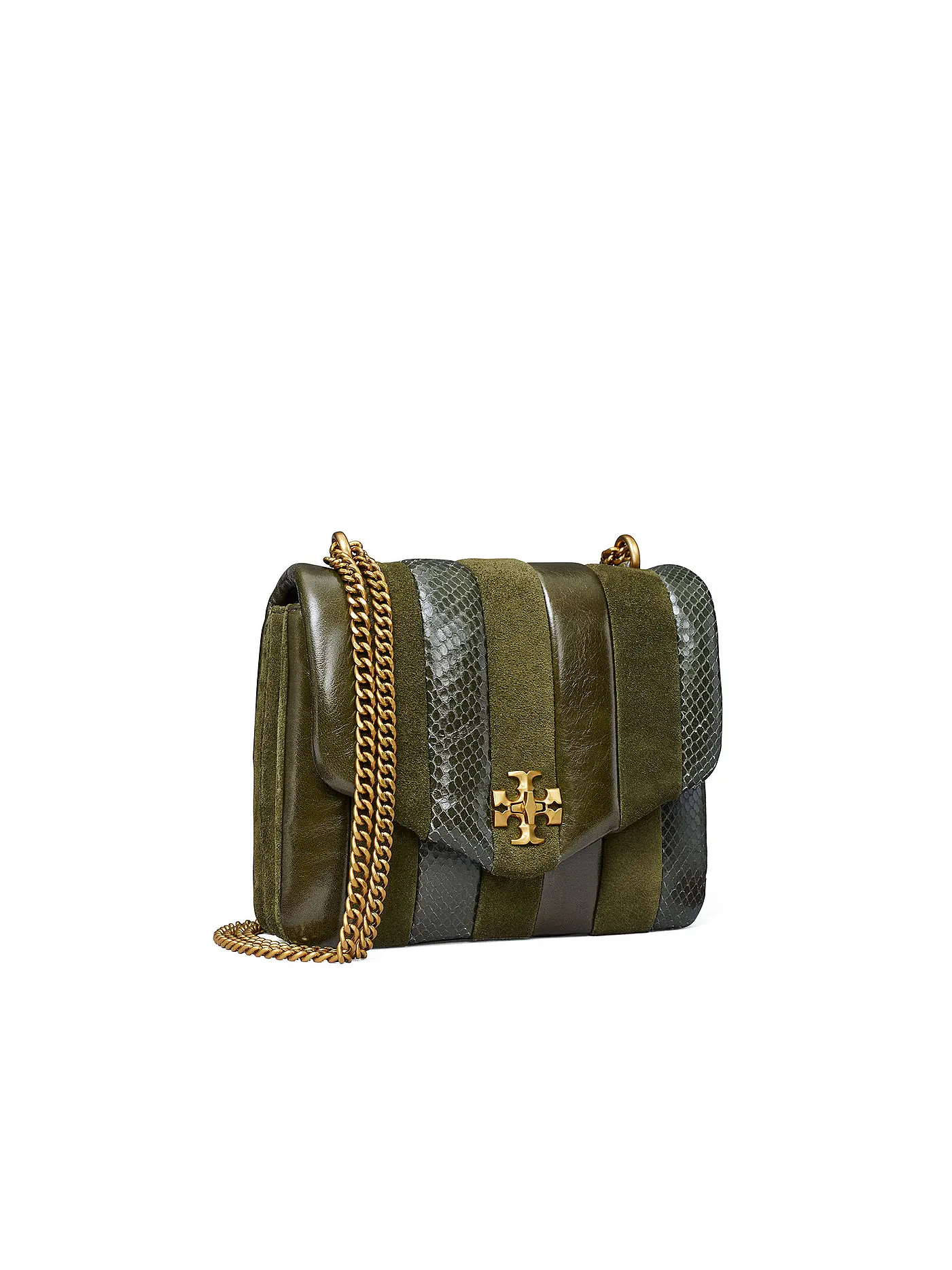 TORY BURCH | Ledertasche - Umhängetasche KIRA | dunkelgrün