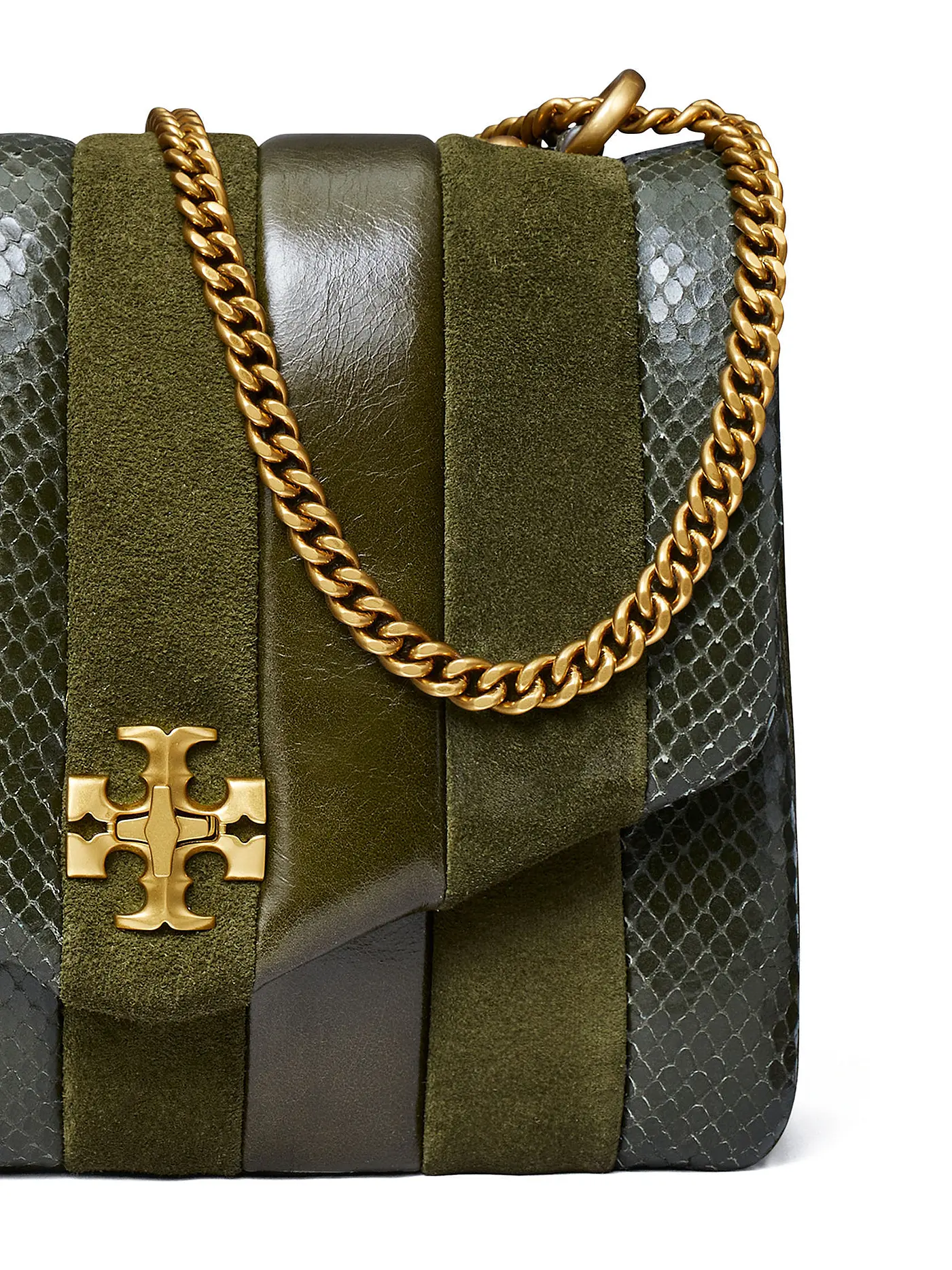 TORY BURCH | Ledertasche - Umhängetasche KIRA | dunkelgrün