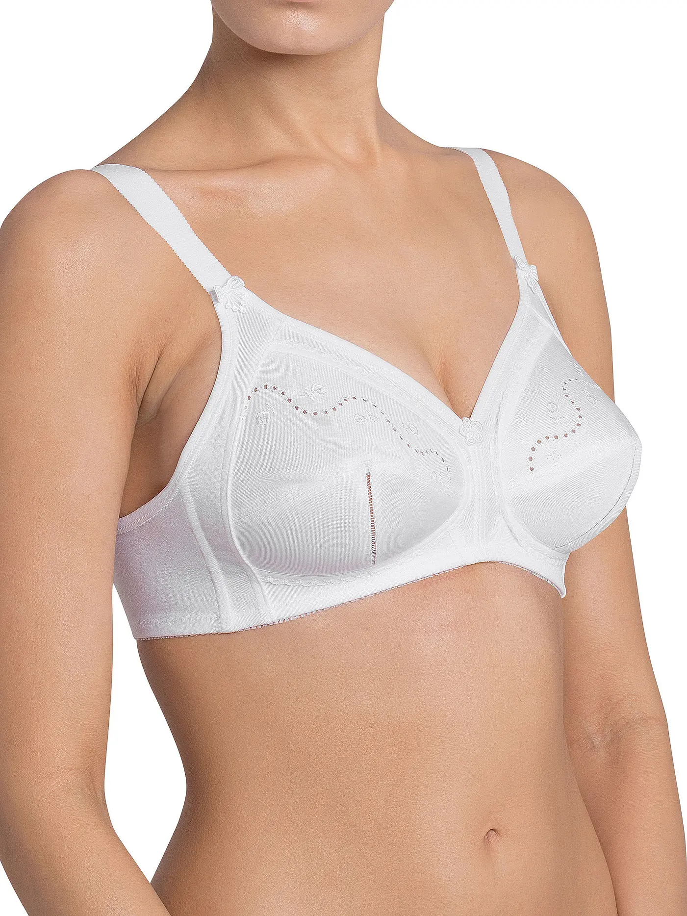TRIUMPH | BH ohne Bügel "Doreen + Cotton" (Weiss) | weiss