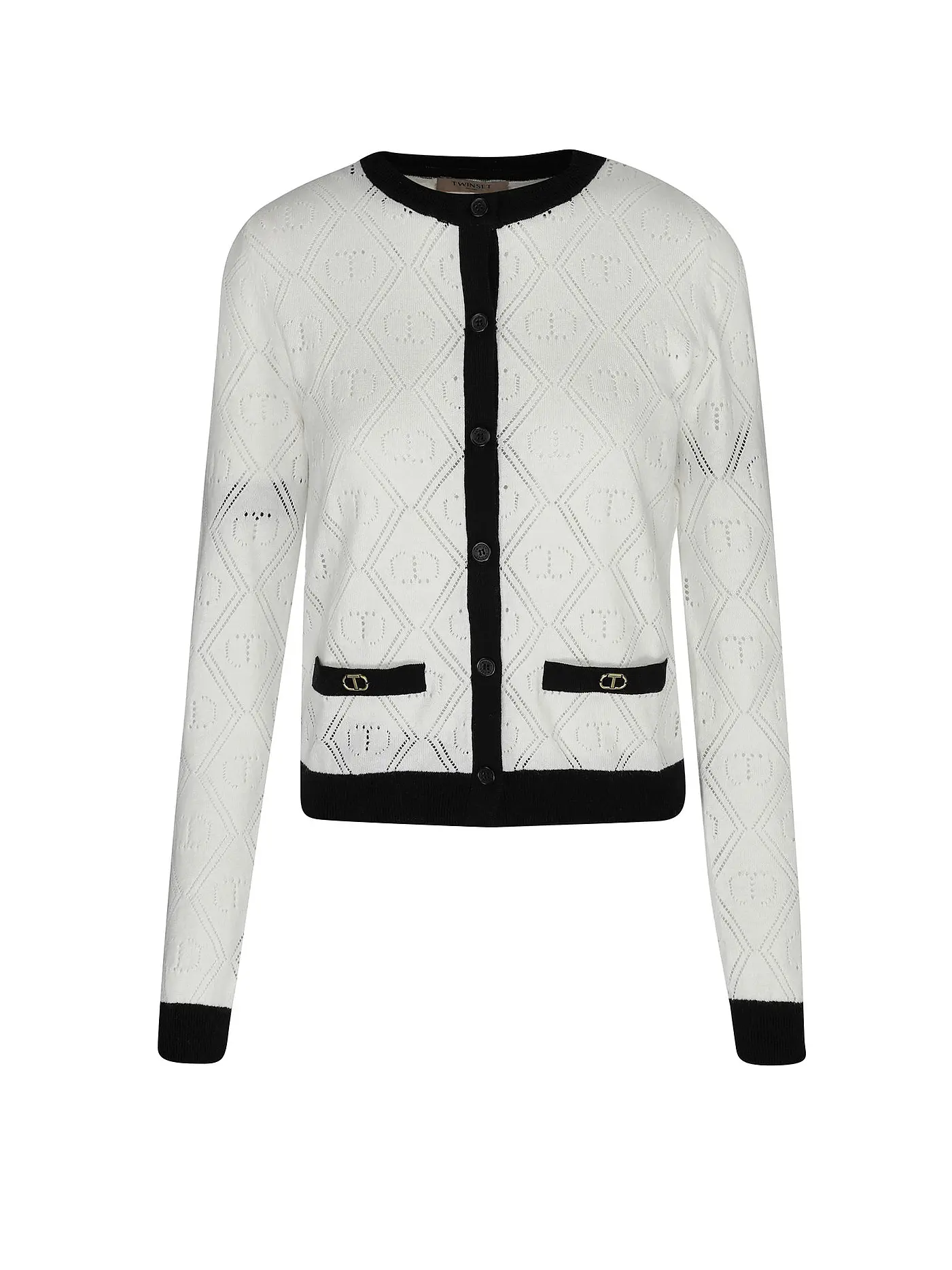 TWINSET | Strickjacke  mit Shirt | weiss