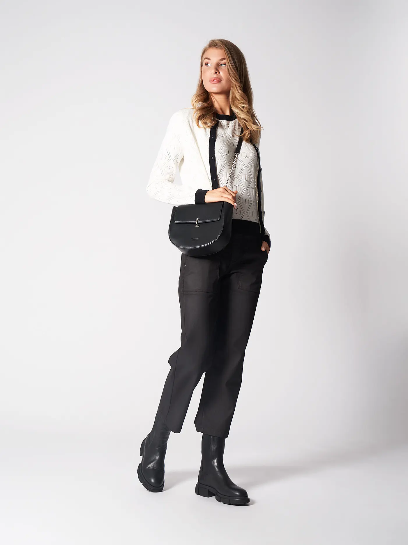 TWINSET | Strickjacke  mit Shirt | weiss