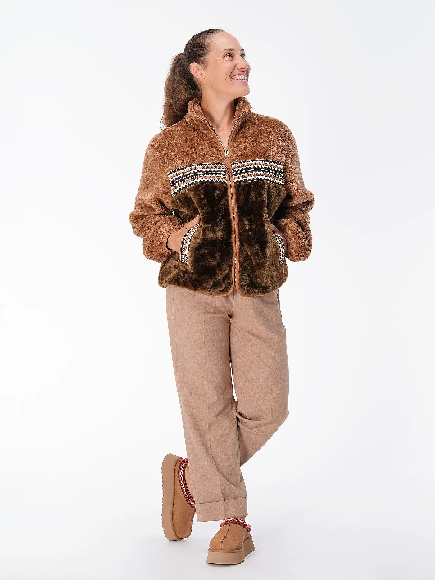 UGG | Jacke in Felloptik MARLENE | camel