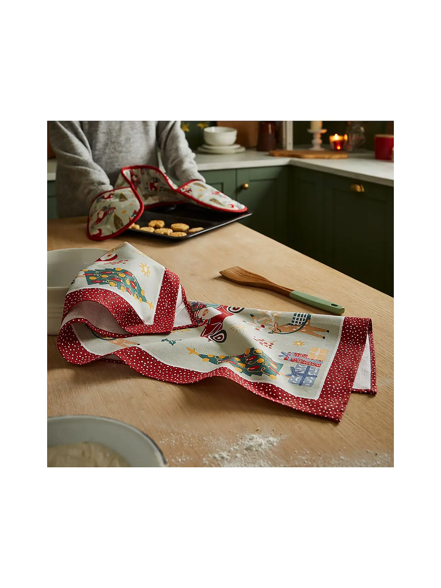 ULSTER WEAVERS | Geschirrtuch Recycled Tis the Season | senf