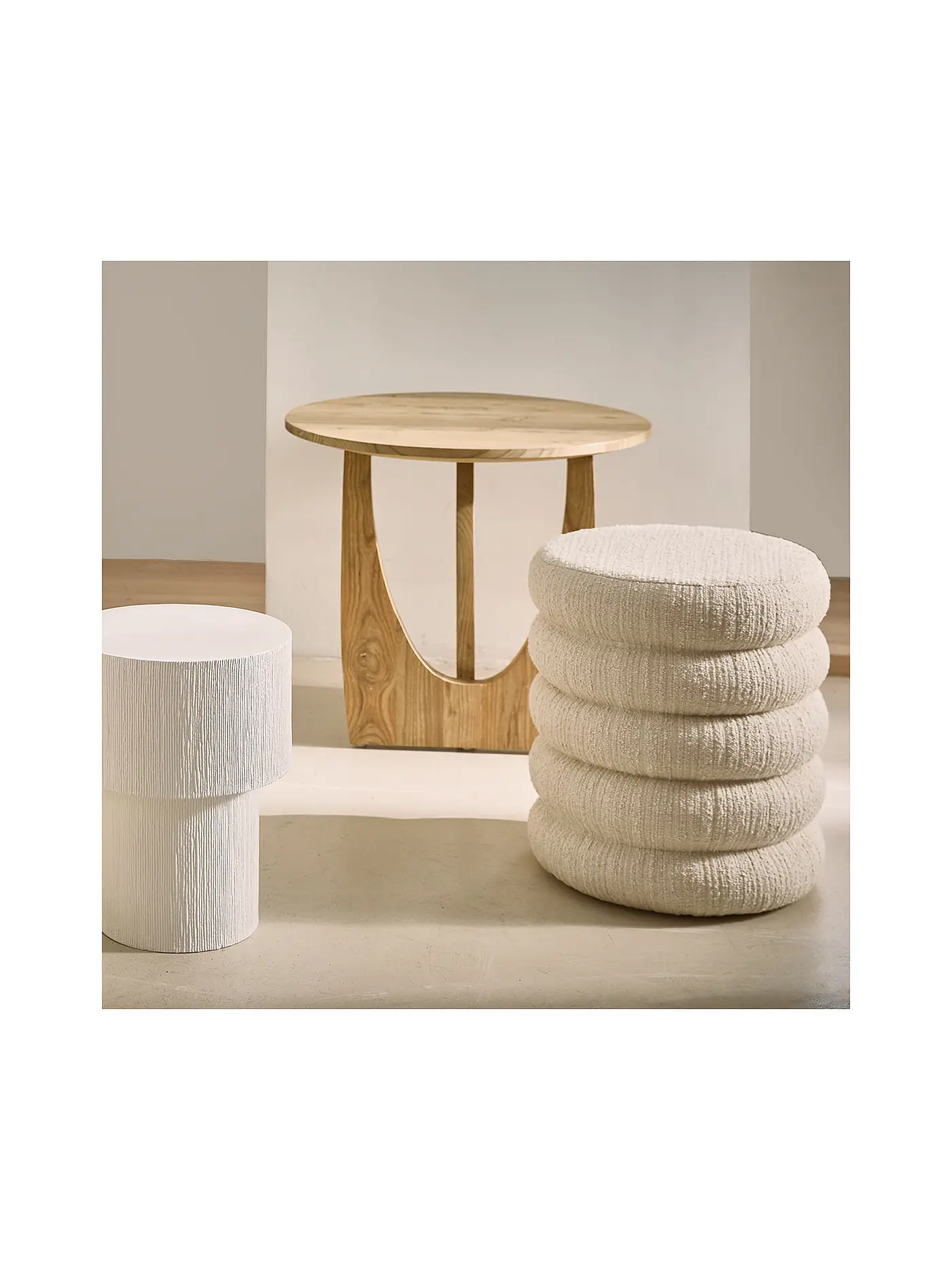 URBAN NATURE CULTURE | Beistelltisch 28x37cm ALEZIO White | weiss