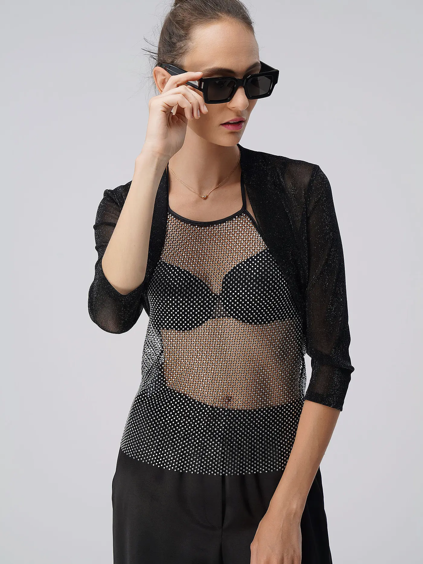 VERA MONT | Bolero 3/4  | schwarz