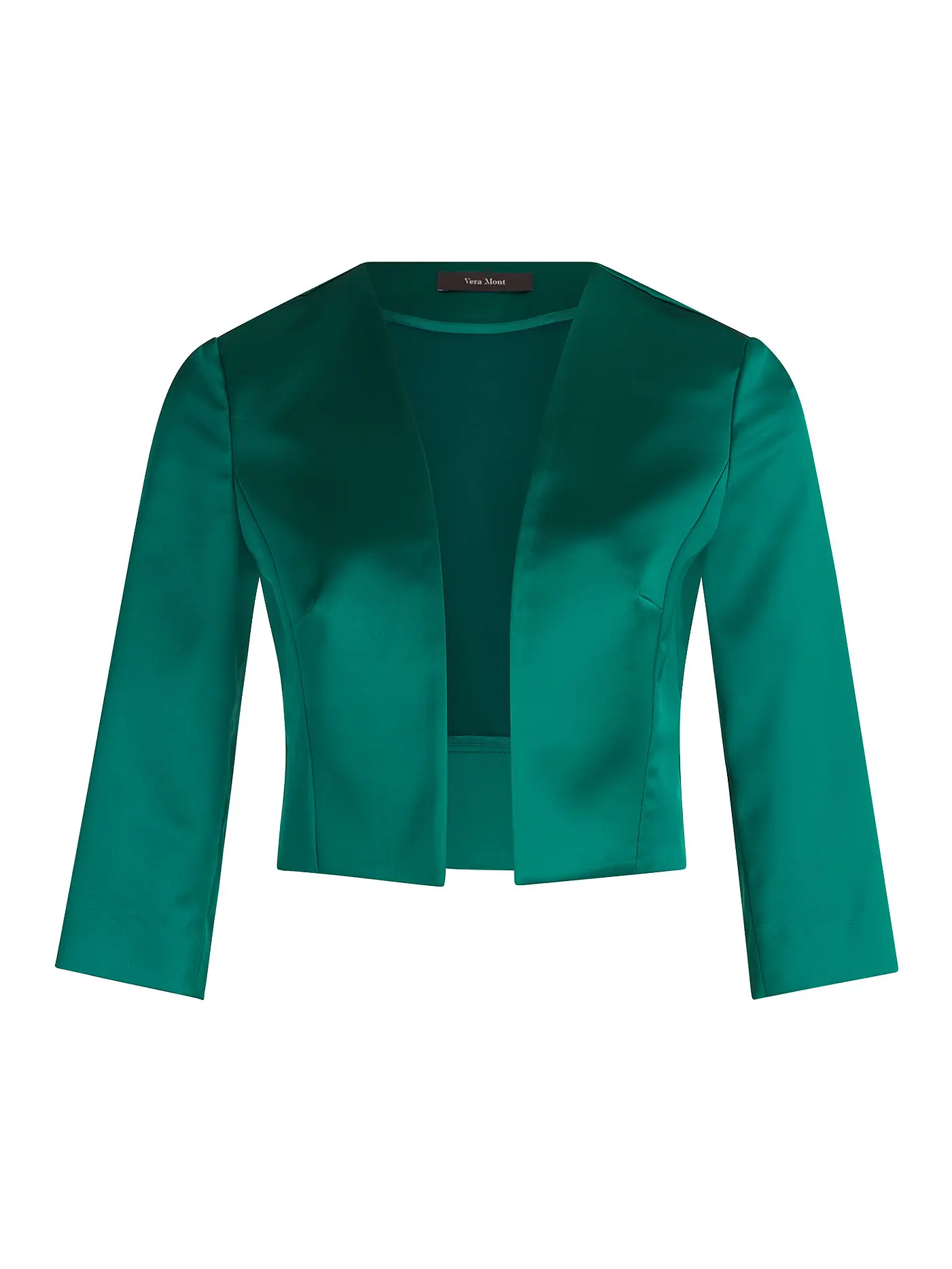 VERA MONT | Satin-Bolero | dunkelgrün
