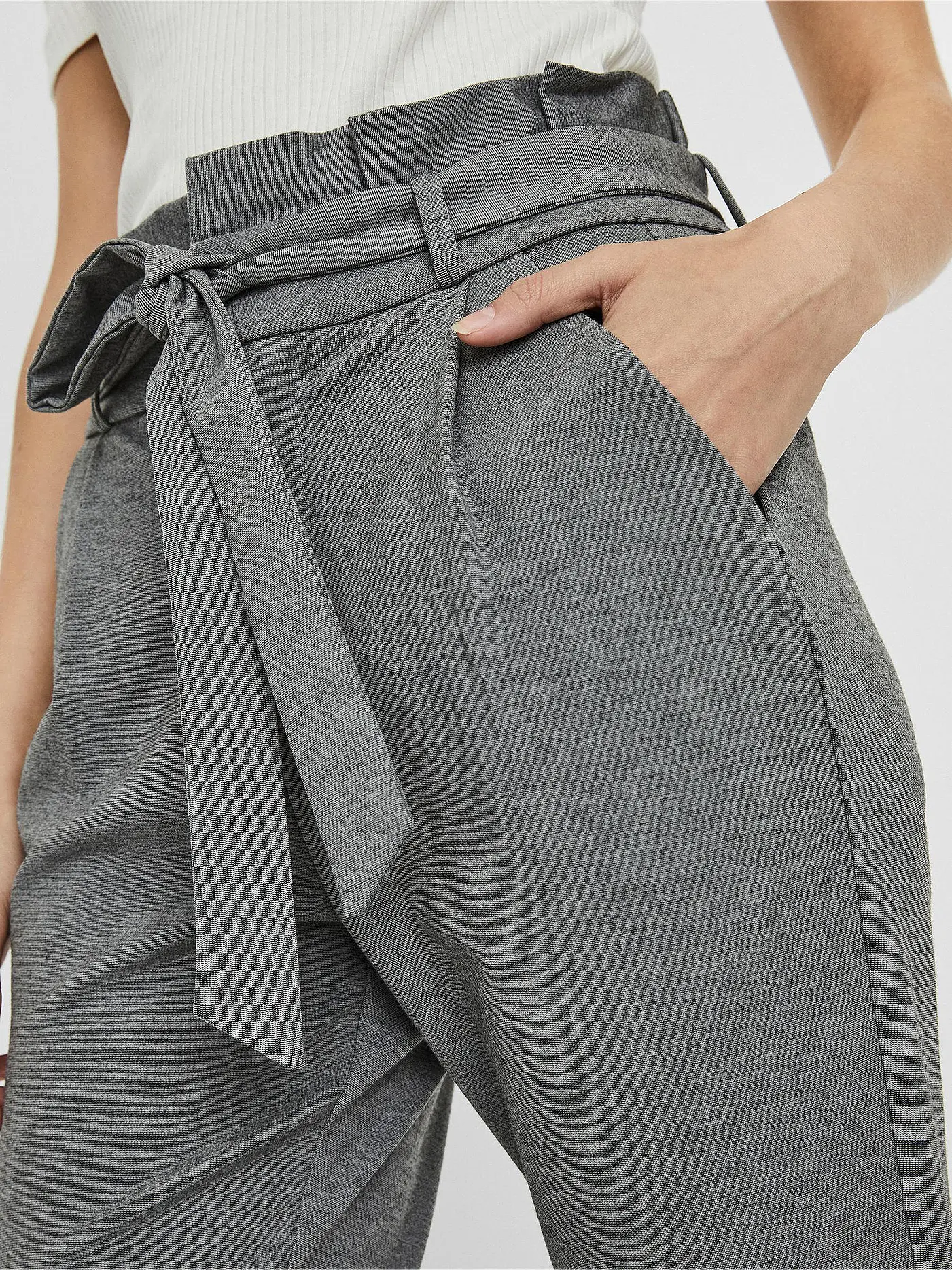 VERO MODA | Highwaist Hose  Loose Fit VMEVA  | grau