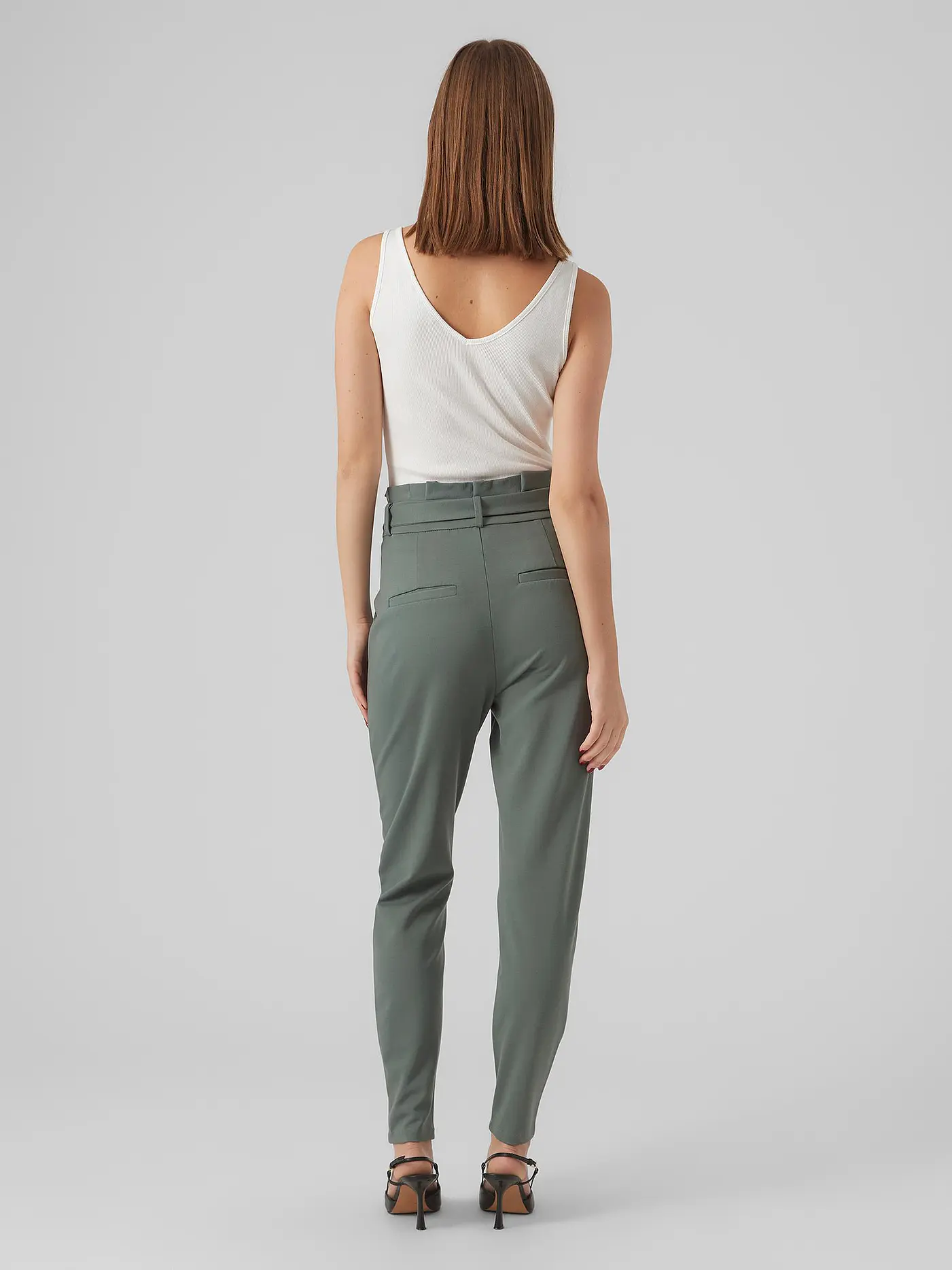 VERO MODA | Highwaist Hose Loose Fit VMEVA | dunkelgrün