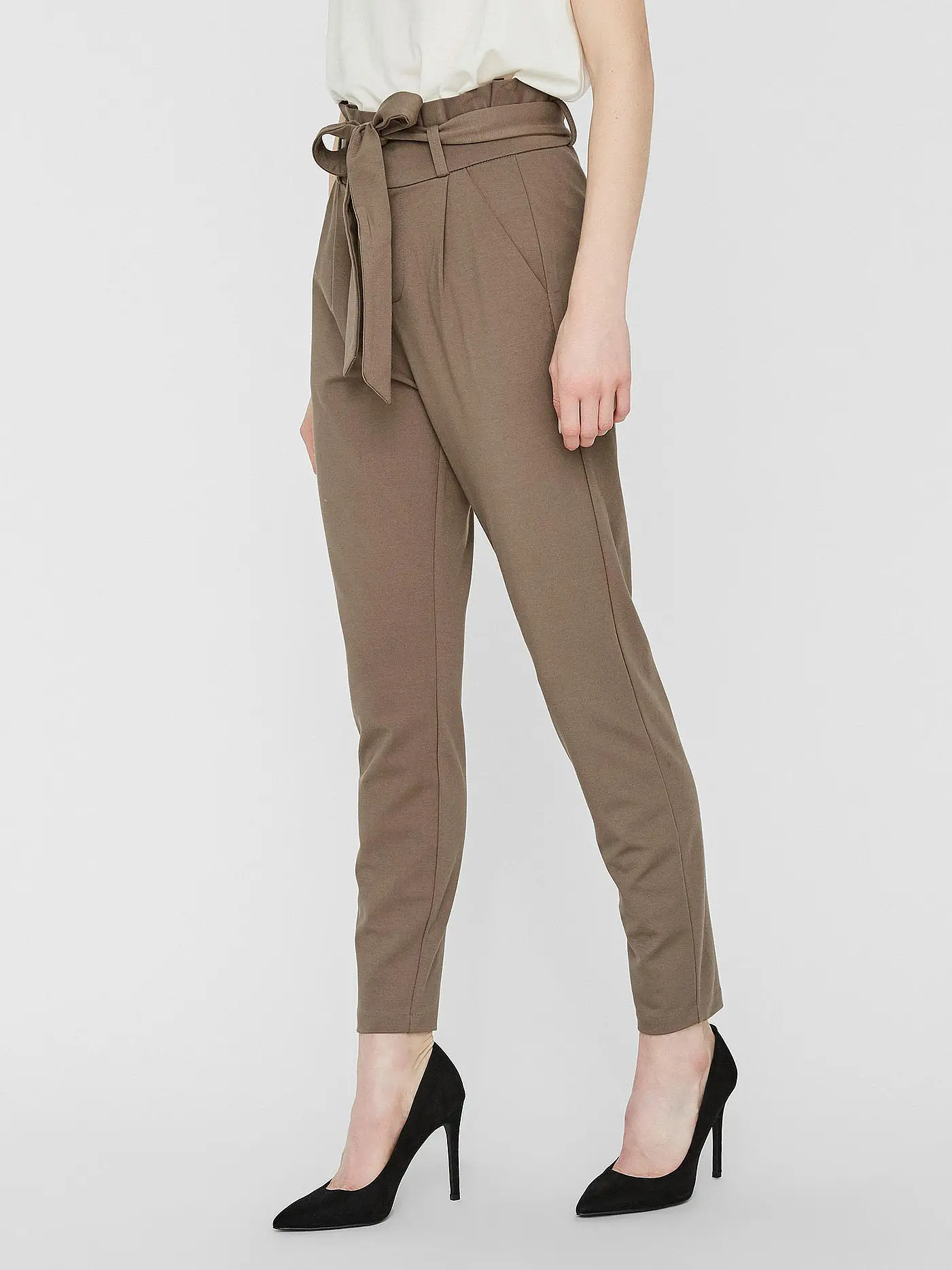 VERO MODA | Highwaist Hose Loose Fit VMEVA | hellbraun